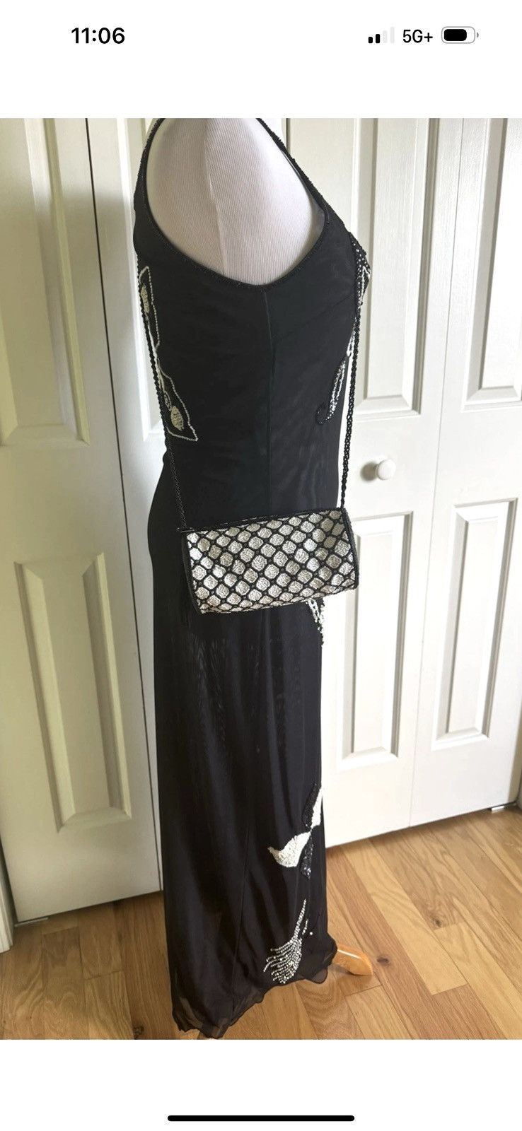 Other NOTIZIE Di Mariella Burani Black Mesh Maxi Dress 8/42 ITALY Size M / US 6-8 / IT 42-44 - 11 Thumbnail