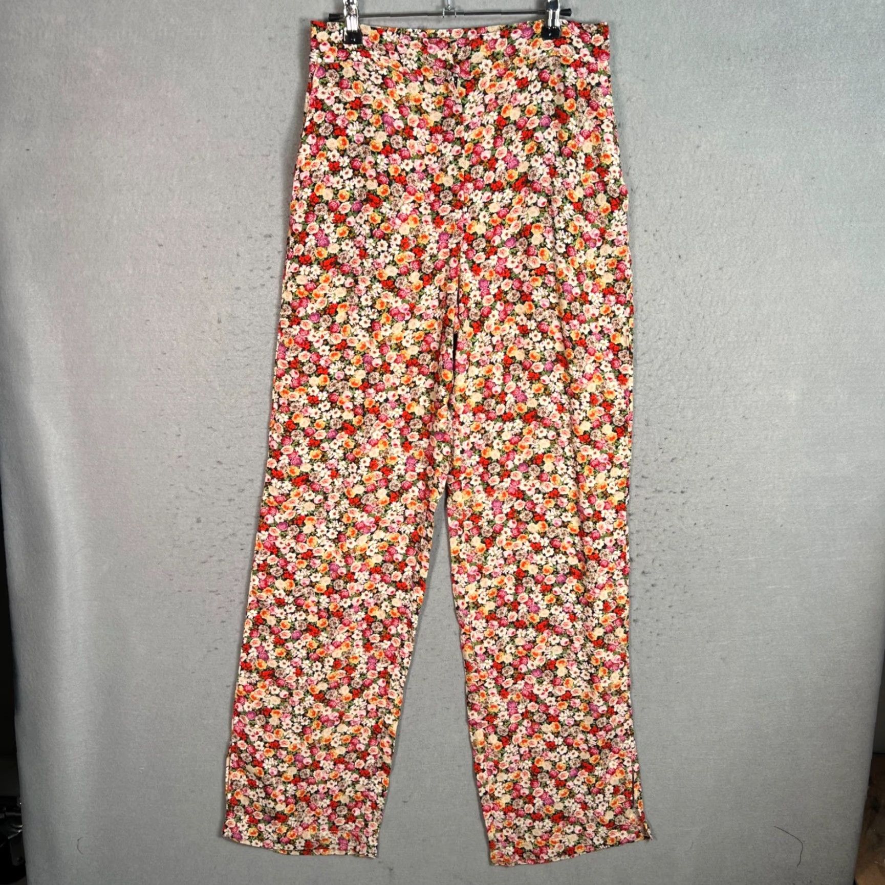 Mango Mango Womens Floral Trousers High-Waist Size 6 Multicolor Viscose & Polyester Size 28" / US 6 / IT 42 - 2 Thumbnail