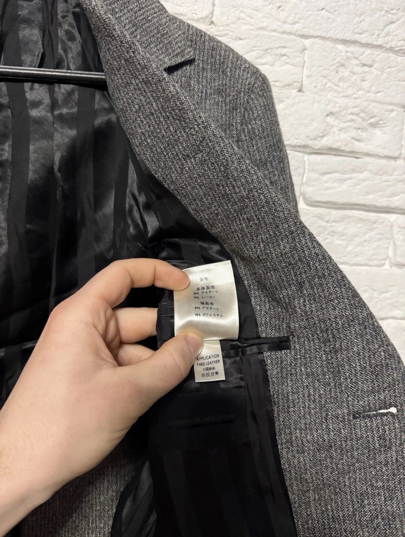 Diesel Black Gold Rare Diesel Black Gold Label Tweed Men`s Blazer Sz 50R Size 50R - 9 Thumbnail