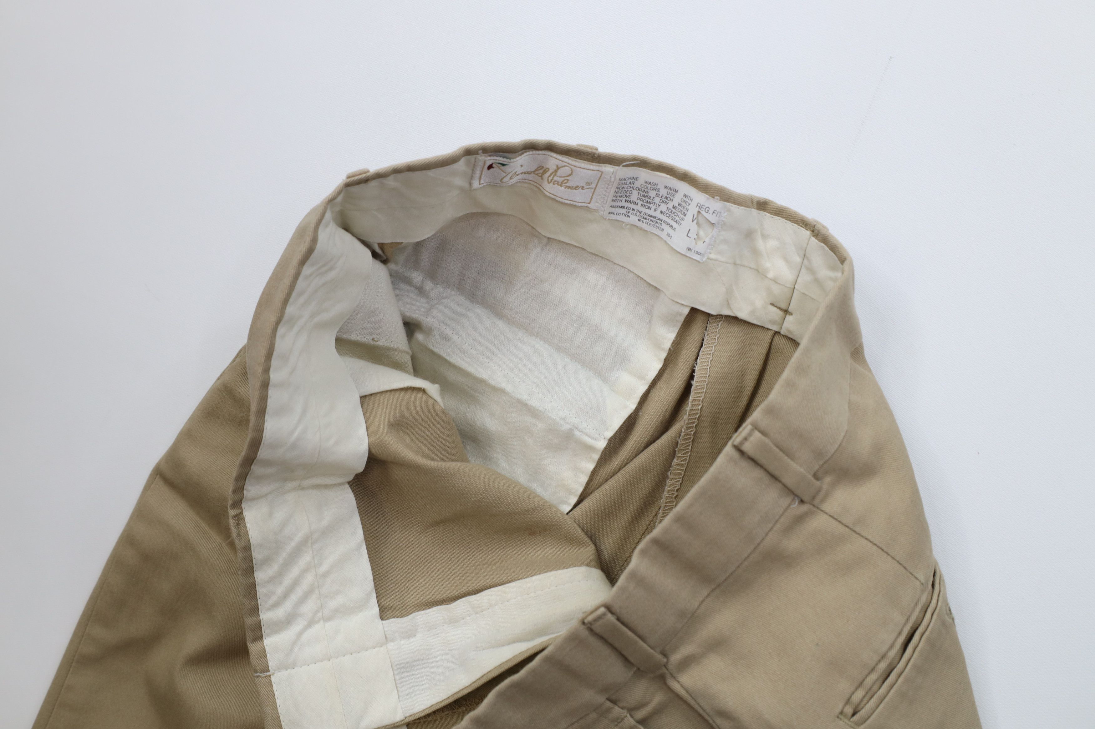 Vintage Vintage 70s Streetwear Wide Leg Chino Pants Trousers Tan Size US 34 / EU 50 - 9 Thumbnail