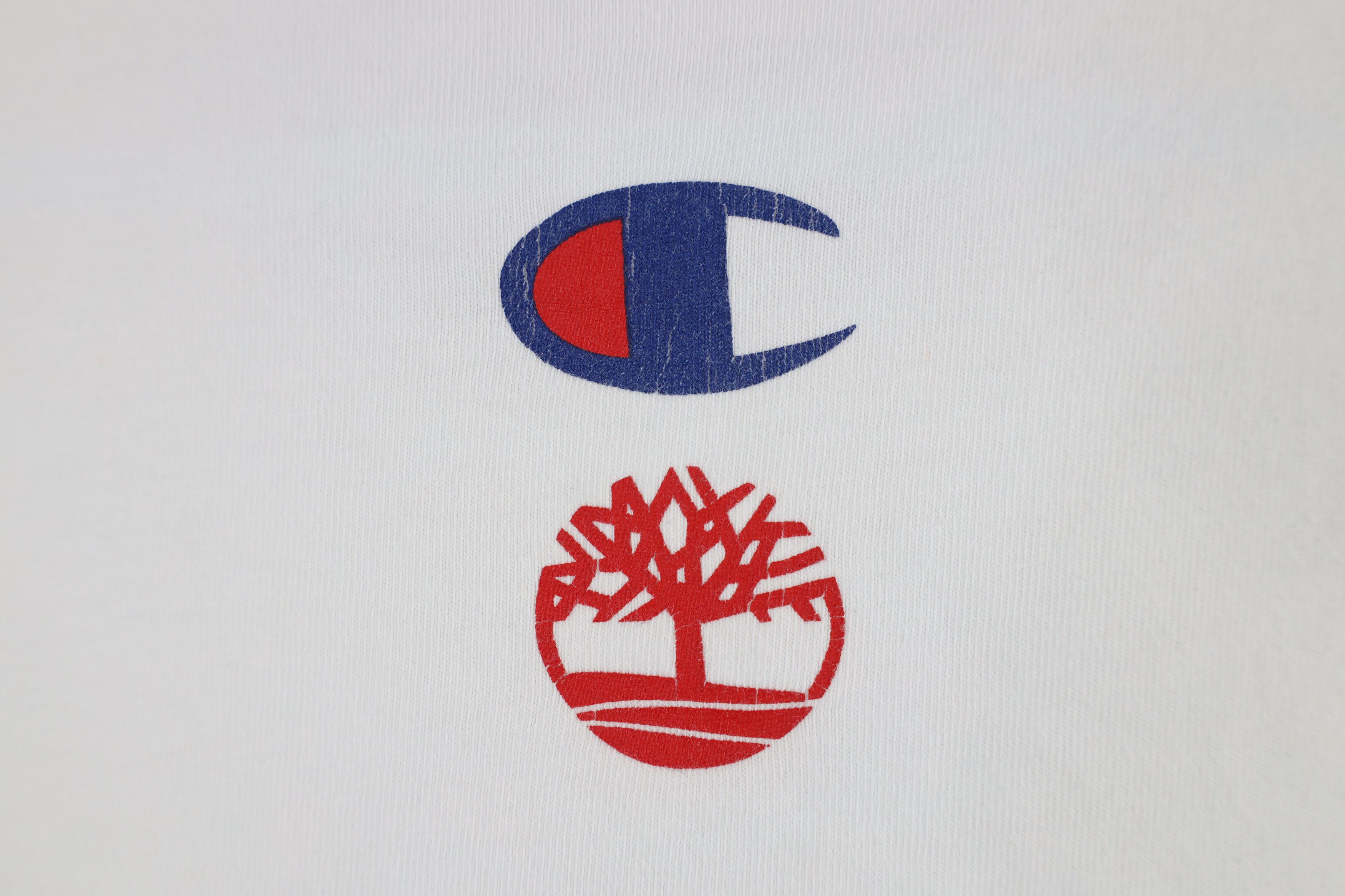 Champion × Vintage Champion x Timberland Spell Out Long Sleeve T-Shirt White Size US M / EU 48-50 / 2 - 10 Thumbnail