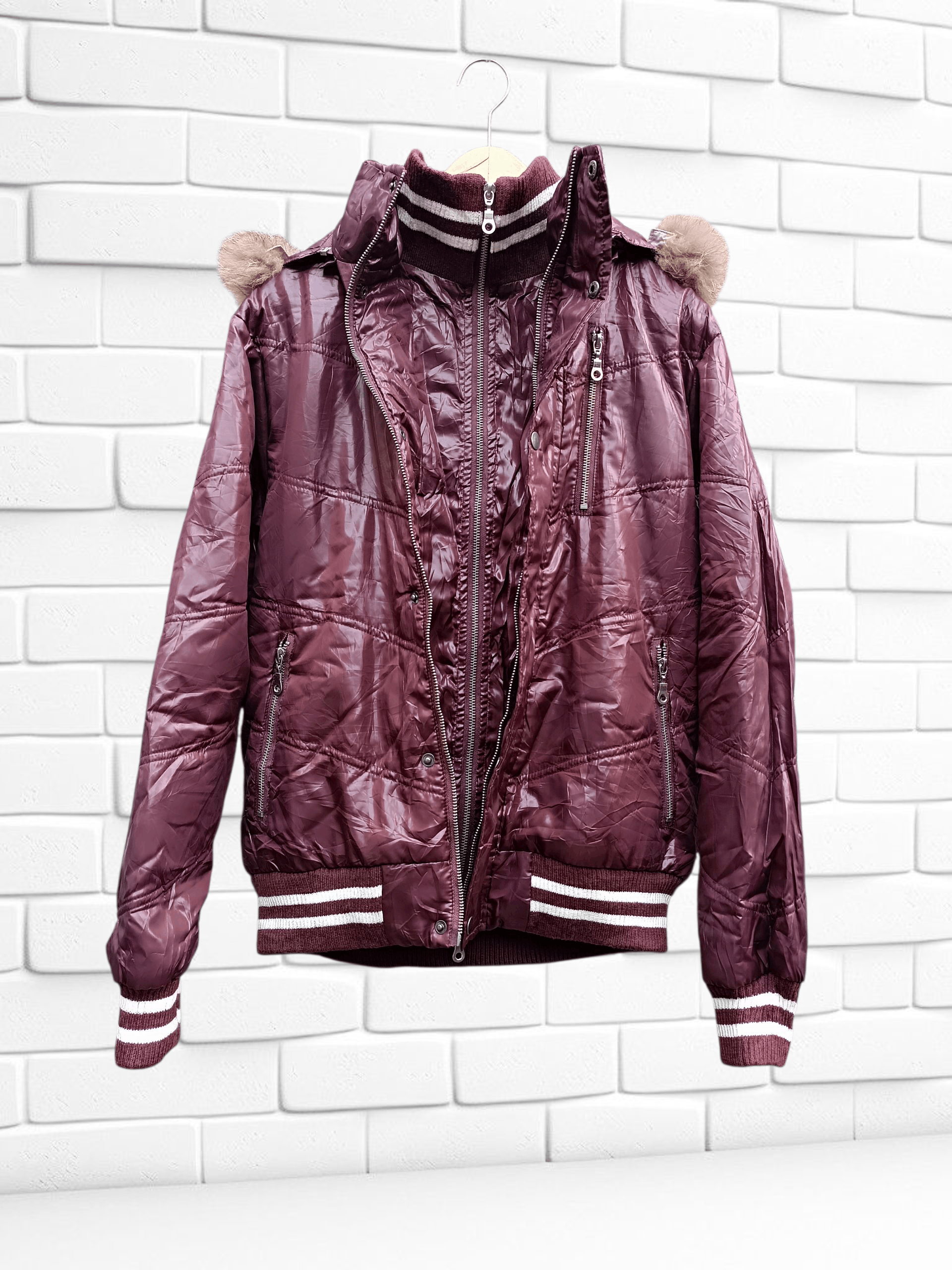 Japanese Brand Nylaus Design Fur Puffer Down Jacket Double Layer Size US L / EU 52-54 / 3 - 1 Thumbnail