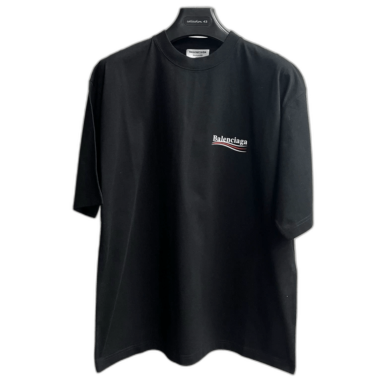 Balenciaga Balenciaga Black Logo Print Short Sleeve T-Shirt Size US M / EU 48-50 / 2 - 1 Thumbnail