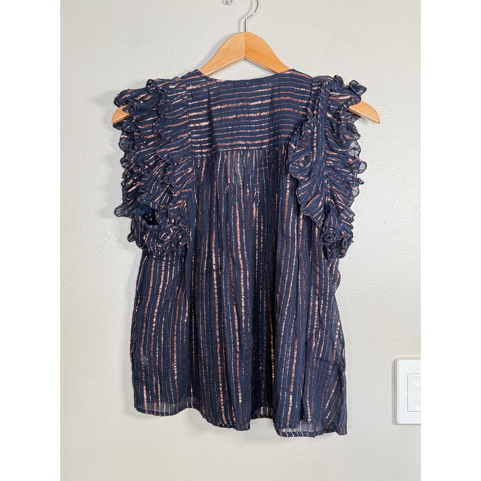 Ulla Johnson Ulla Johnson Cora Metallic Striped Top $210 size 4 Size S / US 4 / IT 40 - 5 Thumbnail