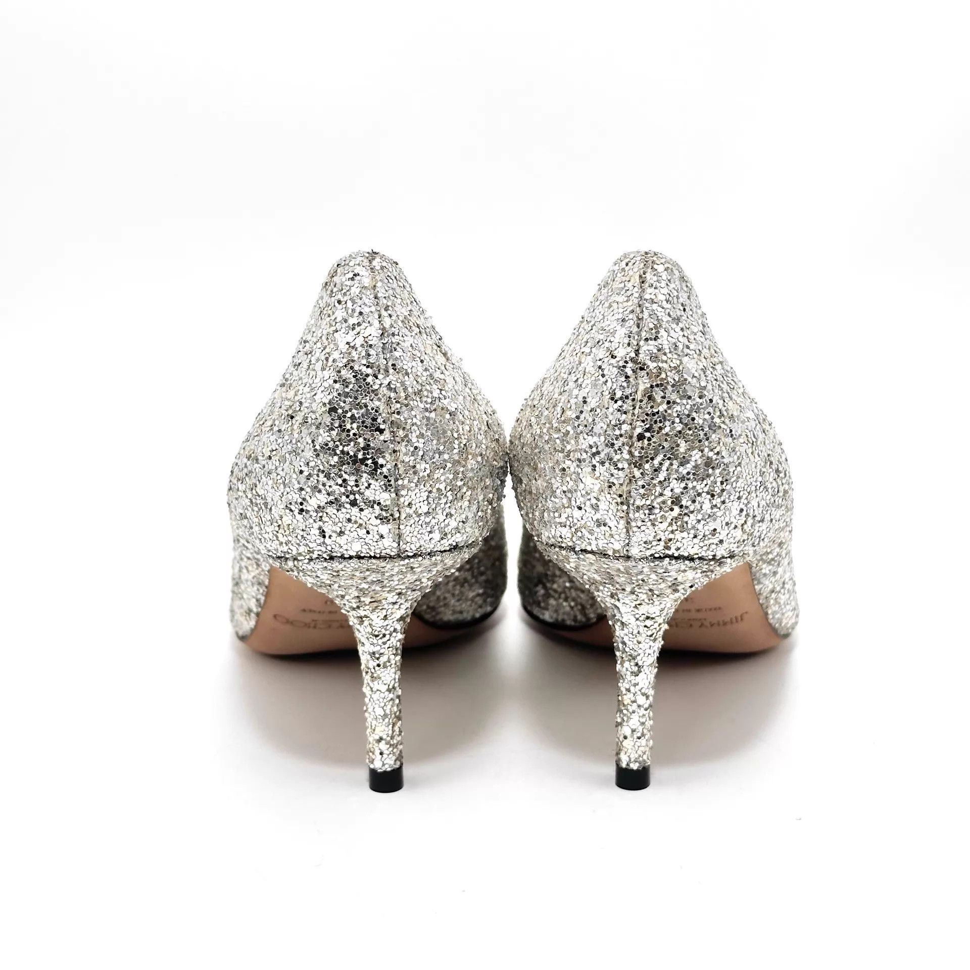 Jimmy Choo Jimmy Choo Silver Sequin Heels 39 Size US 8.5 / IT 38.5 - 3 Thumbnail