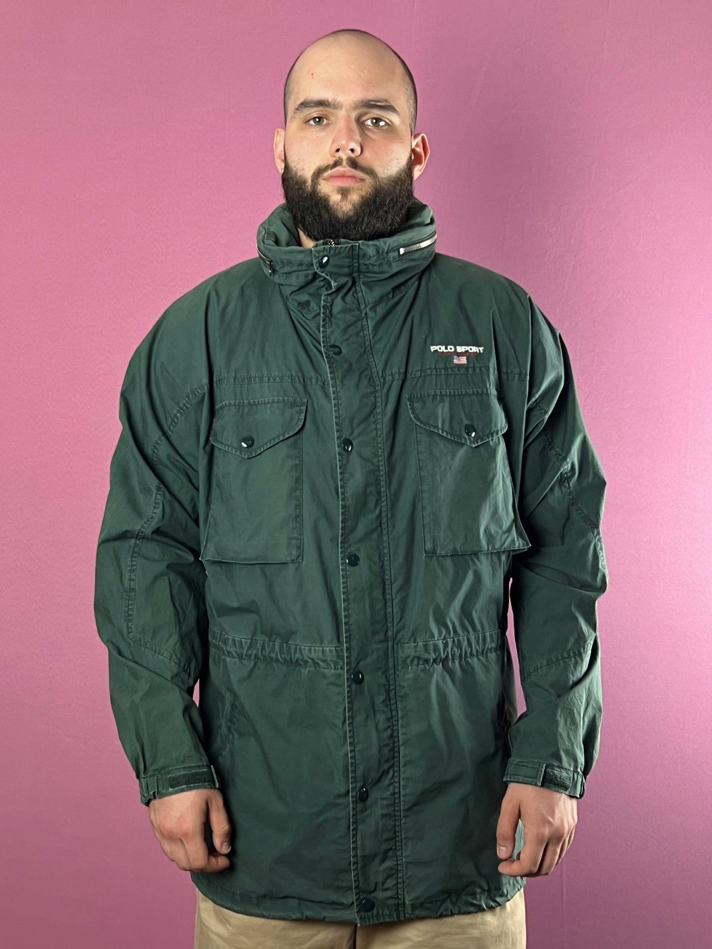 Diadora × Vintage 90s Polo Ralph Lauren Polo Sport M65 Field Jacket Size US L / EU 52-54 / 3 - 2 Thumbnail