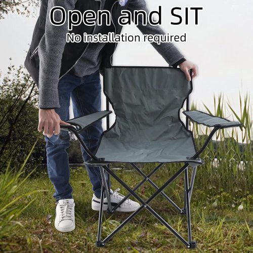 Designer × Homemade YSSOA Portable Folding Grey Camping Chair, Large Size US L / EU 52-54 / 3 - 8 Thumbnail