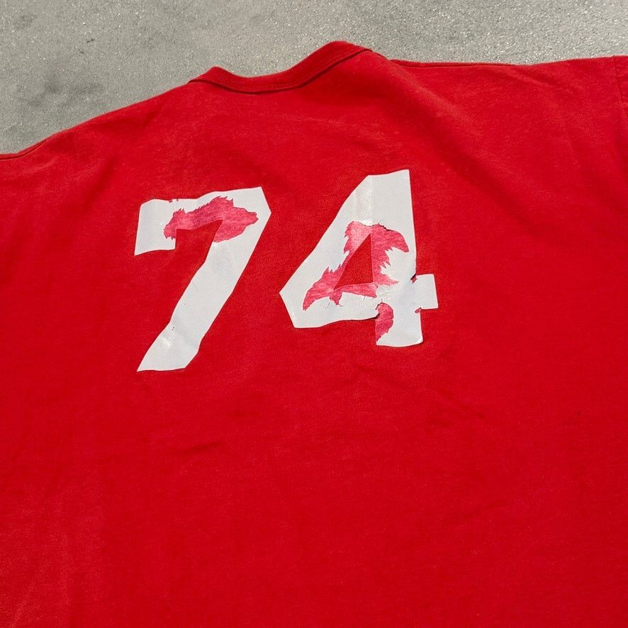 Russell Athletic Vintage Russell XXL Red Henley Jersey Tee Faded Distressed Size US XXL / EU 58 / 5 - 7 Thumbnail