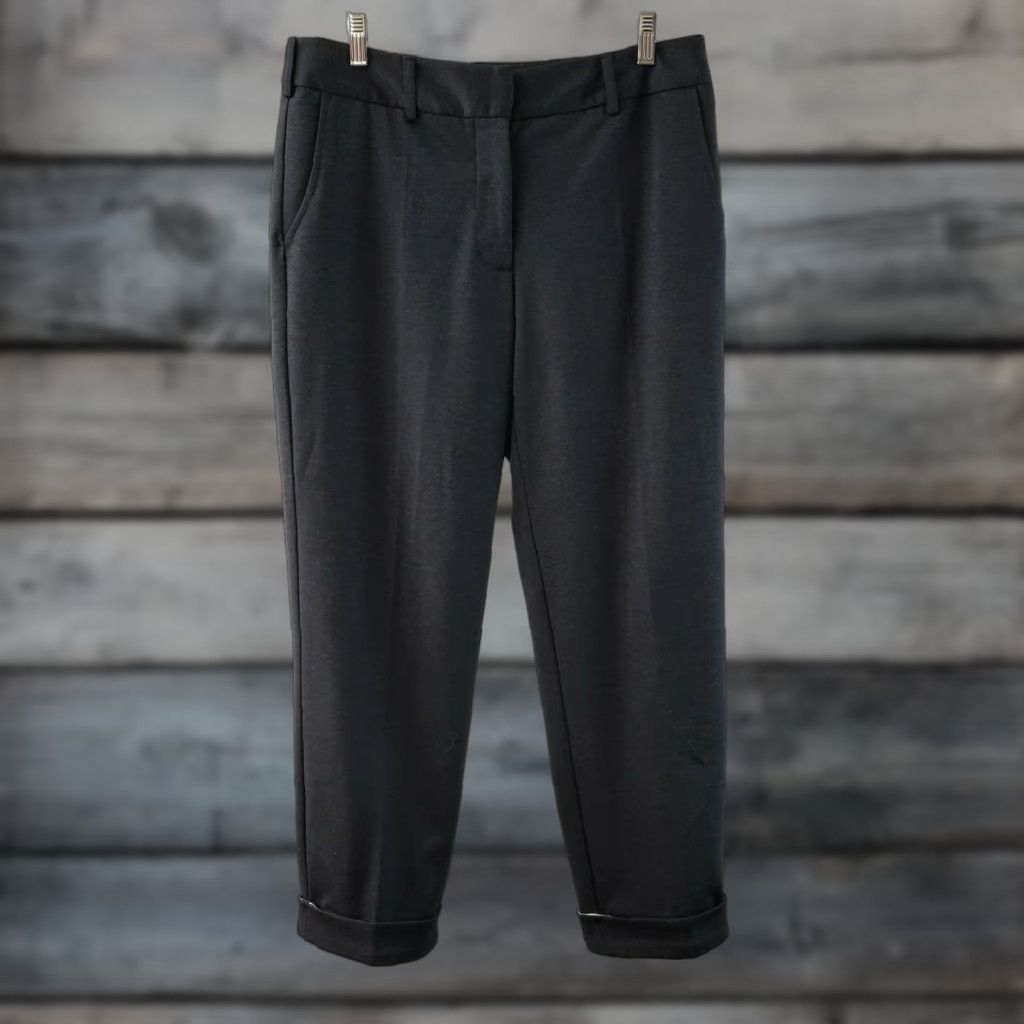 Vintage Lizzie Driver Womens Cropped Pants Sz 8 Gray Cuffed Mid Rise Cotton Blend Size 30" / US 8 / IT 44 - 1 Thumbnail