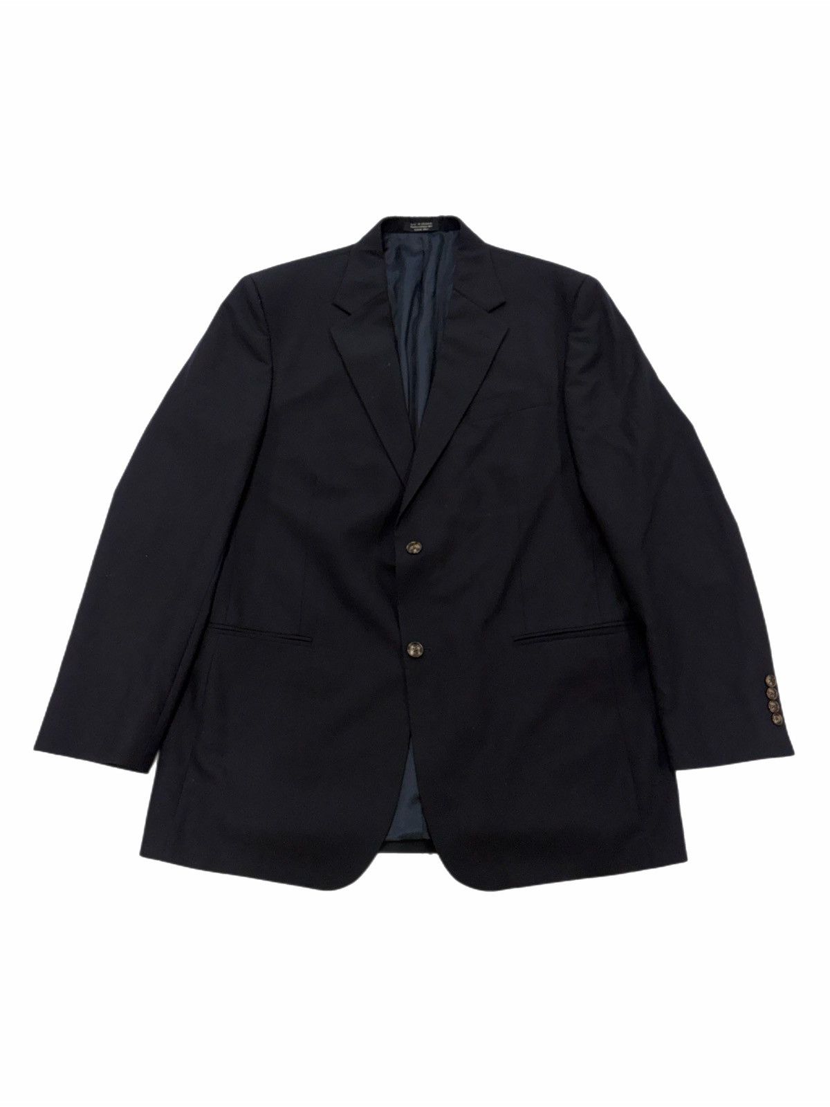 Versini Versini 100% Wool Two-Button Blazer Black Size 44L Size 44L - 1 Thumbnail