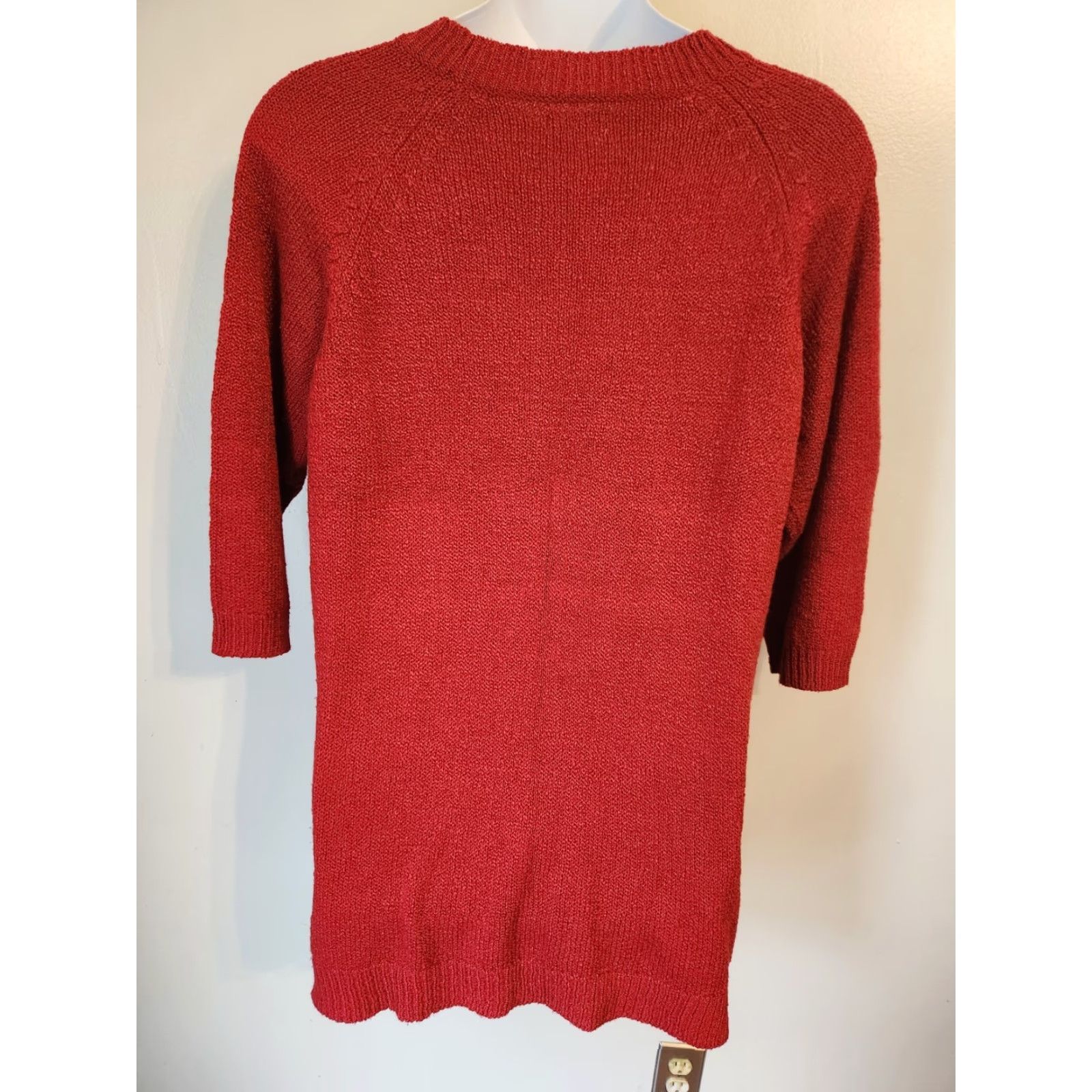 Avenue Avenue Red Ribbed Trim Cozy Crew Neck Tunic Sweater 2X 22 24 Size XXL / US 16-18 / IT 52-54 - 5 Thumbnail