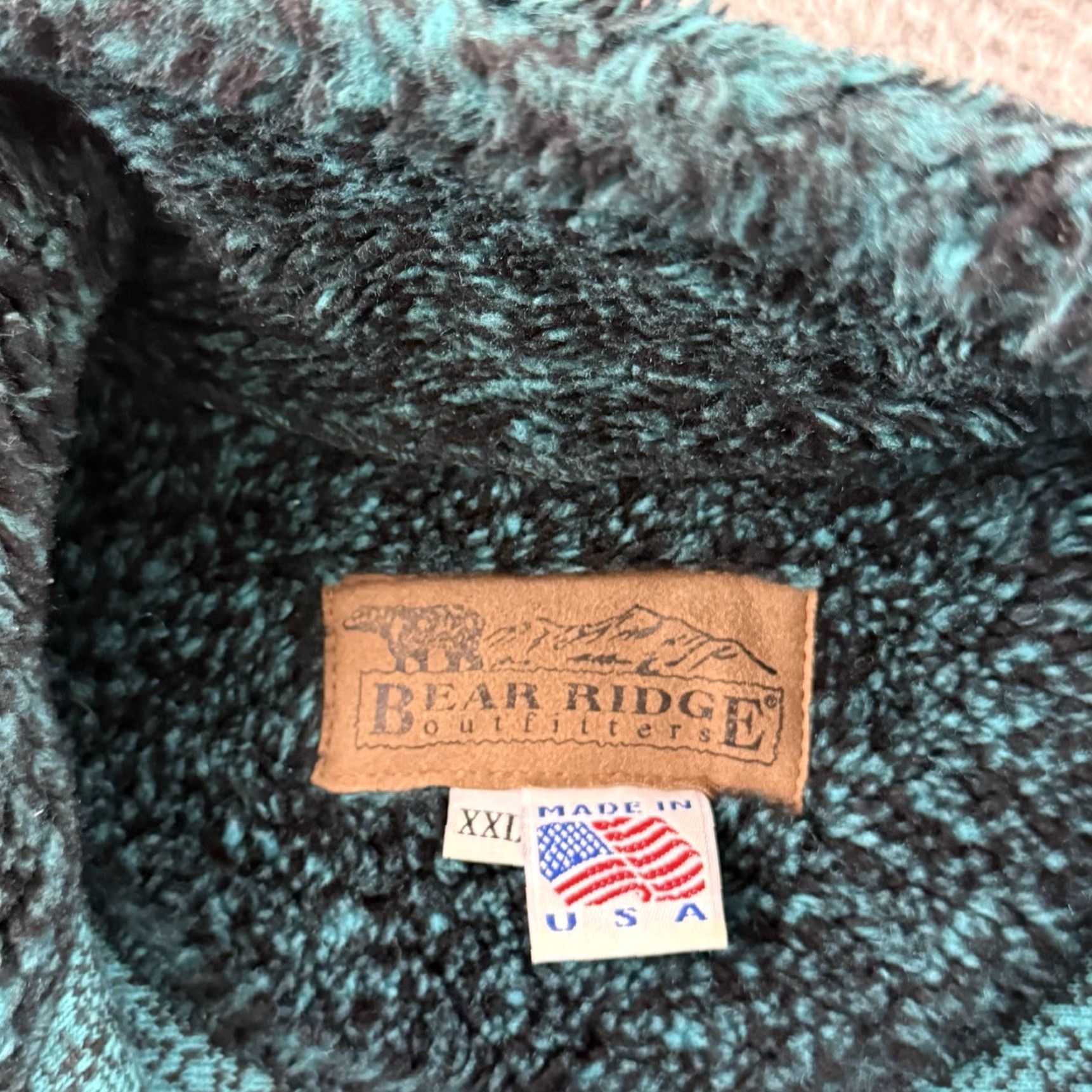 Vintage VINTAGE Bear Ridge Outfitters Jacket Men’s 2XL Fleece Aztec 90s Full Zip Outdoor Size US XXL / EU 58 / 5 - 6 Thumbnail