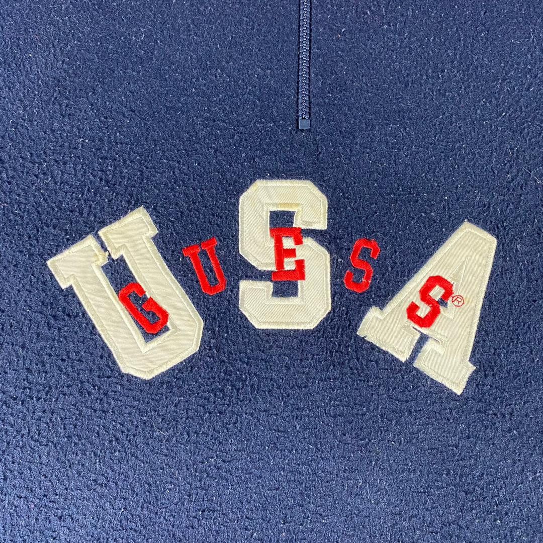 Guess Vintage 90s Guess Polartec Half Zipper Sweatshirt Size US L / EU 52-54 / 3 - 4 Thumbnail