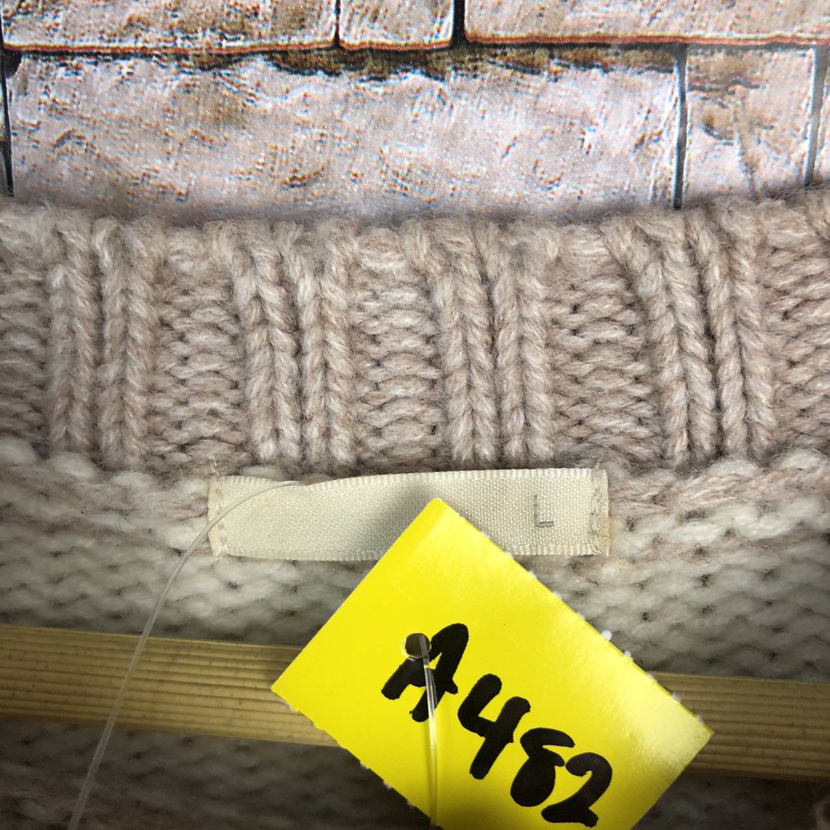 GU × OVER THE STRiPES GU Stripe Brown White Knitwear #A482 Size L / US 10 / IT 46 - 10 Thumbnail