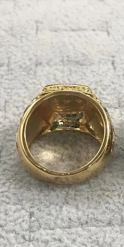 Jewelry × Vintage Punk Carved Pattern Rings Cross Hollow Design Geometry Size ONE SIZE - 4 Thumbnail