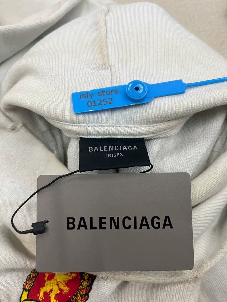 Balenciaga Balenciaga Letter Printed Hooded Long Sleeve Hoodie Regula Size US M / EU 48-50 / 2 - 5 Thumbnail