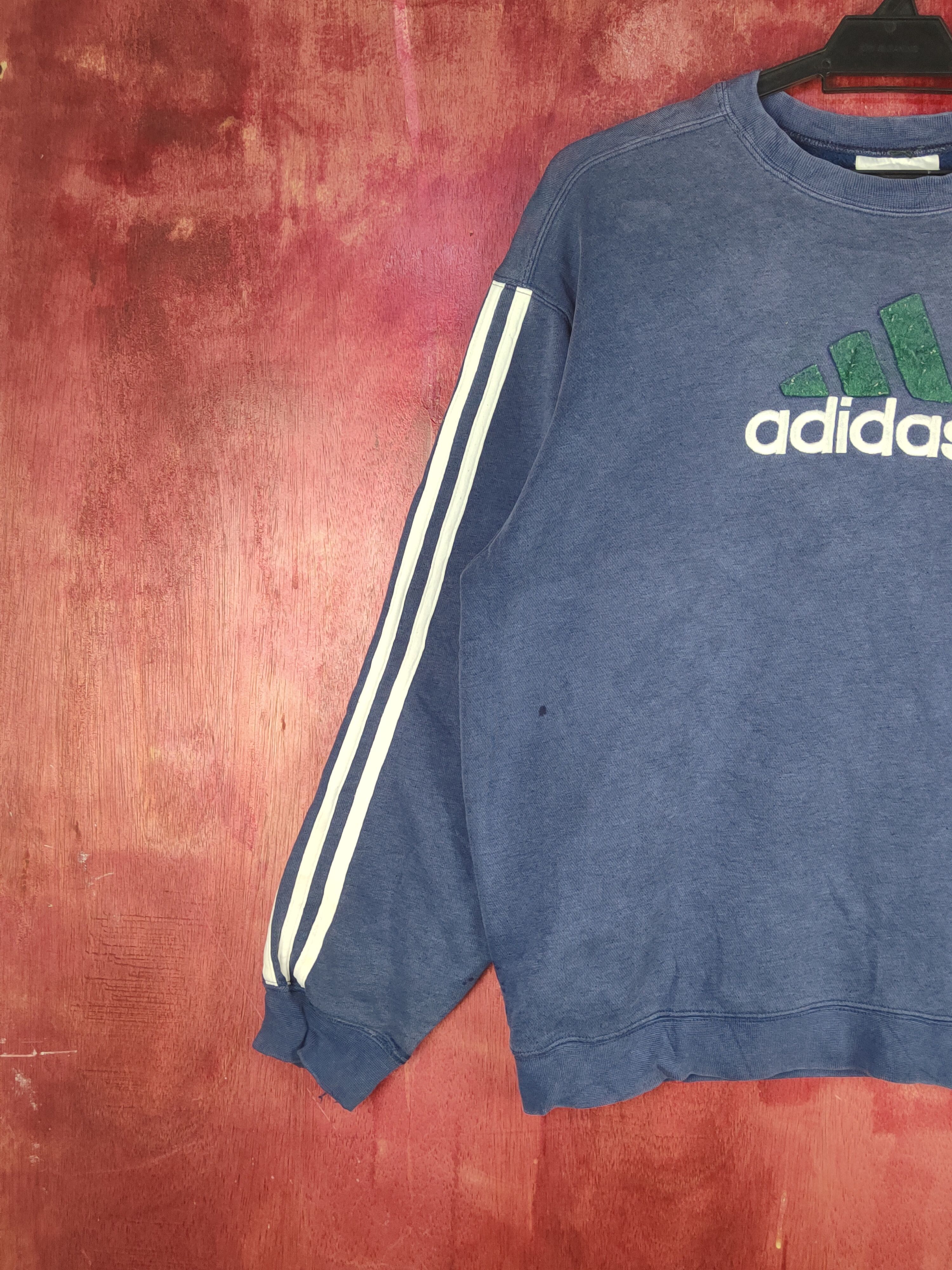 Adidas Adidas Blue Faded Sweatshirts #S1883 Size US M / EU 48-50 / 2 - 4 Thumbnail