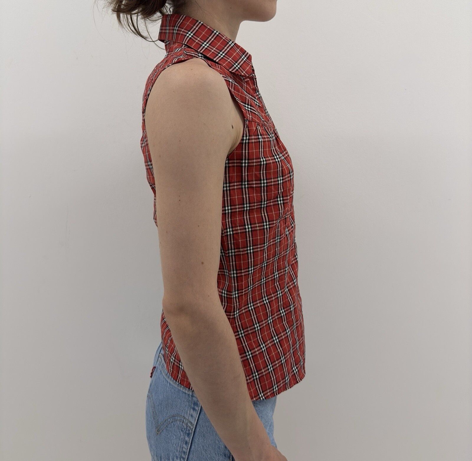 Burberry Burberry London Blue Label Plaid Red Shirt Size 38 Size XS / US 0-2 / IT 36-38 - 7 Thumbnail