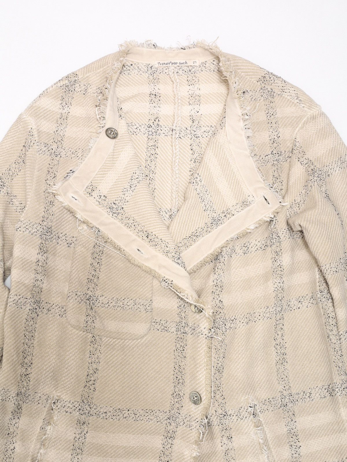 Transit Transit Par Such Cotton Plaid Check Beige Coat Size M / US 6-8 / IT 42-44 - 6 Thumbnail