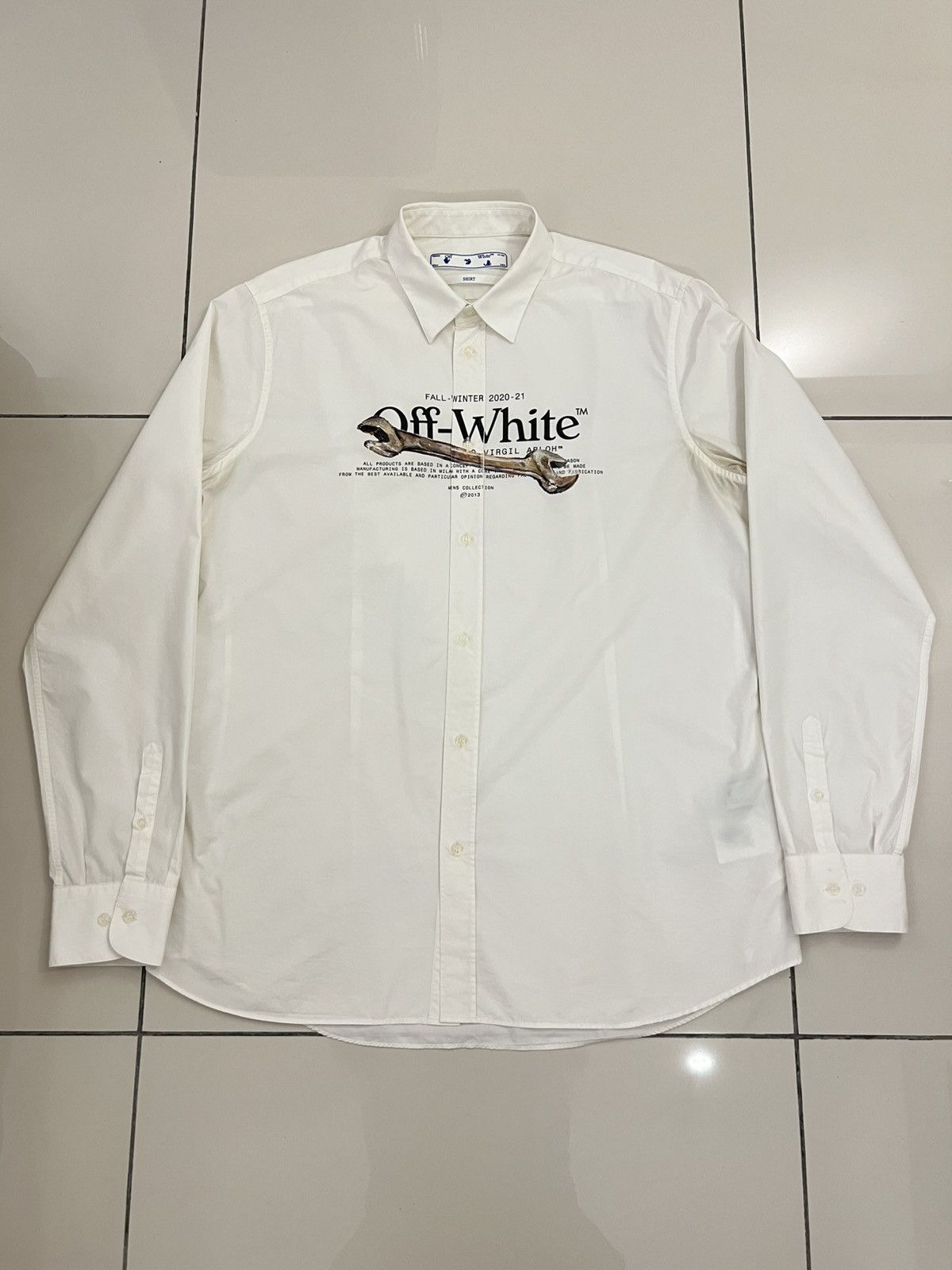 Off-White Off White Pascal Tool Shirt White Size US XL / EU 56 / 4 - 1 Thumbnail