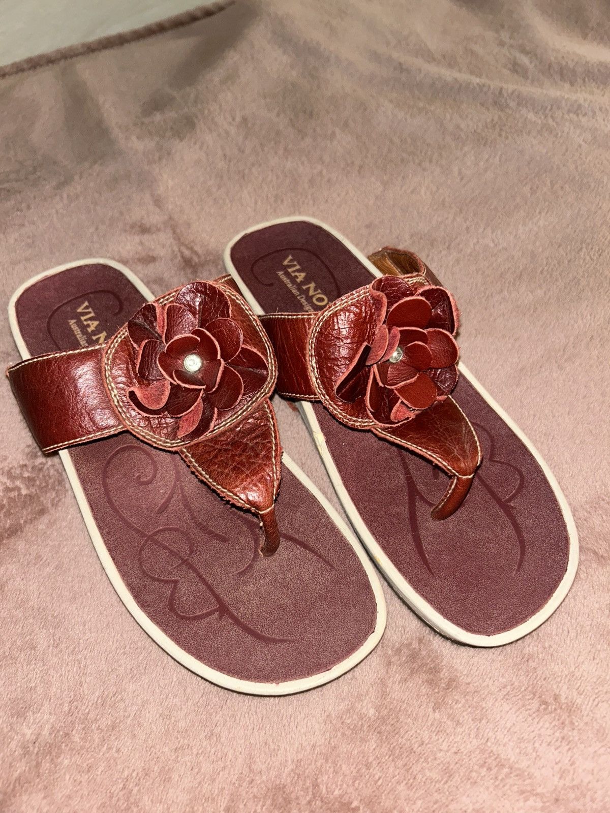 Other Vintage Flower Sandals Size US 8 / IT 38 - 1 Thumbnail