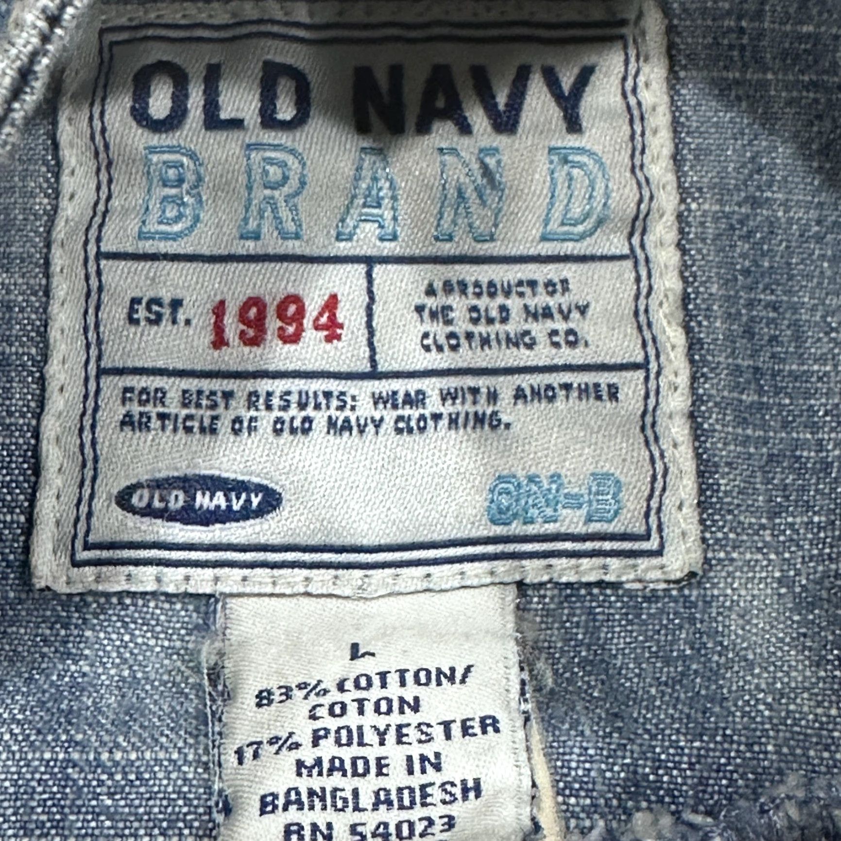 Old Navy VINTAGE Old Navy Jacket Womens L Blue Denim Zip Pockets Full Zip Casual 90s Y2K Grunge Preppy Coquette Size L / US 10 / IT 46 - 3 Thumbnail