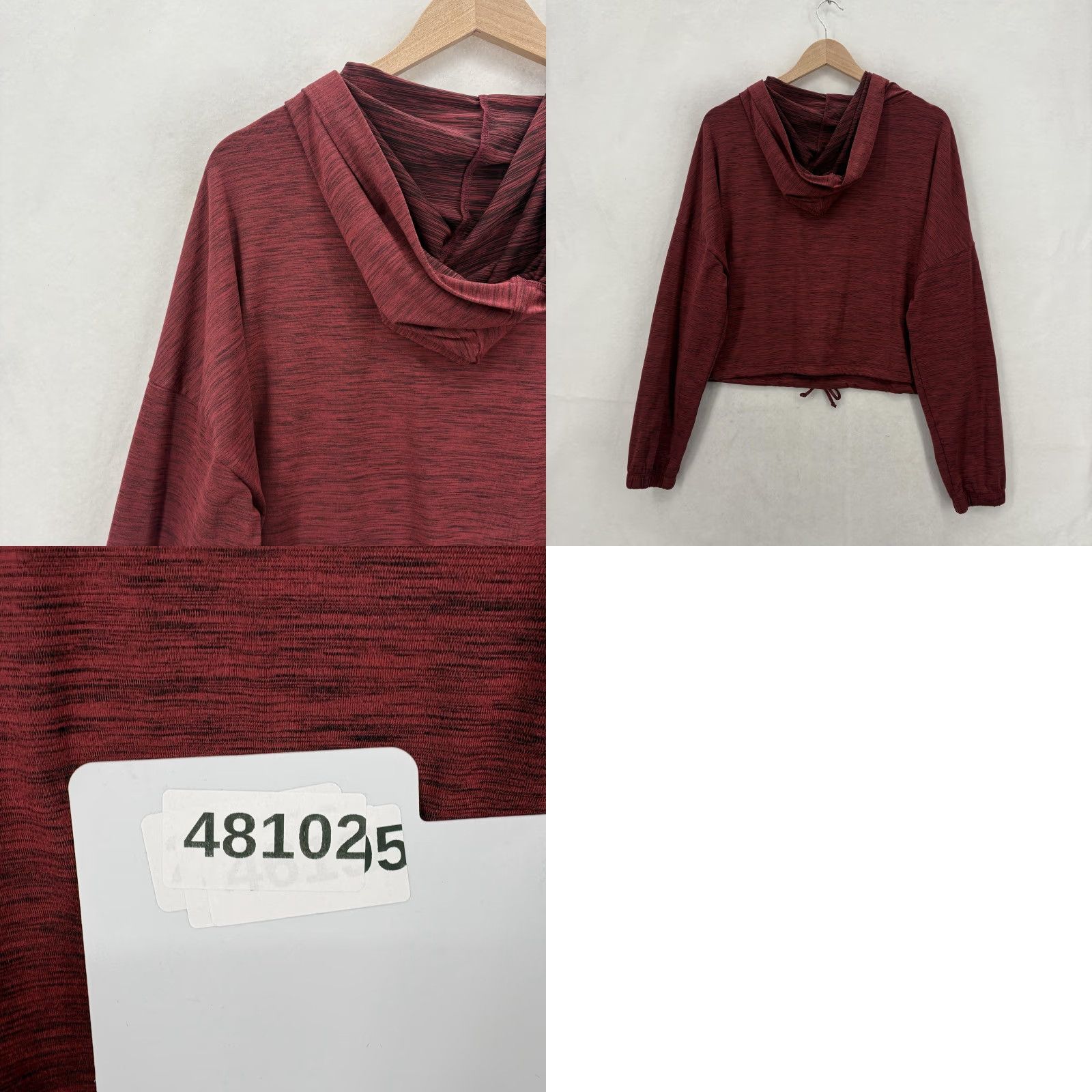 Primitive Born Primitive Hoodie Womens XL Red Lightweight Cropped Pullover Sweatshirt Gym Size XL / US 12-14 / IT 48-50 - 8 Thumbnail