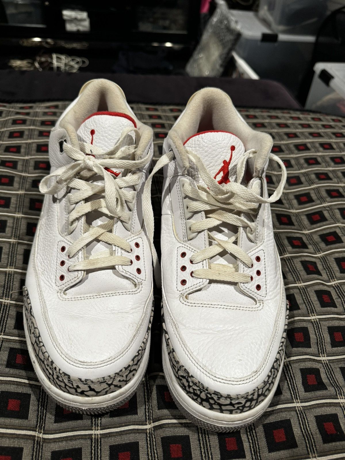 Nike Air Jordan 3 Retro White Cement (2011) Size US 13 / EU 46 - 2 Thumbnail