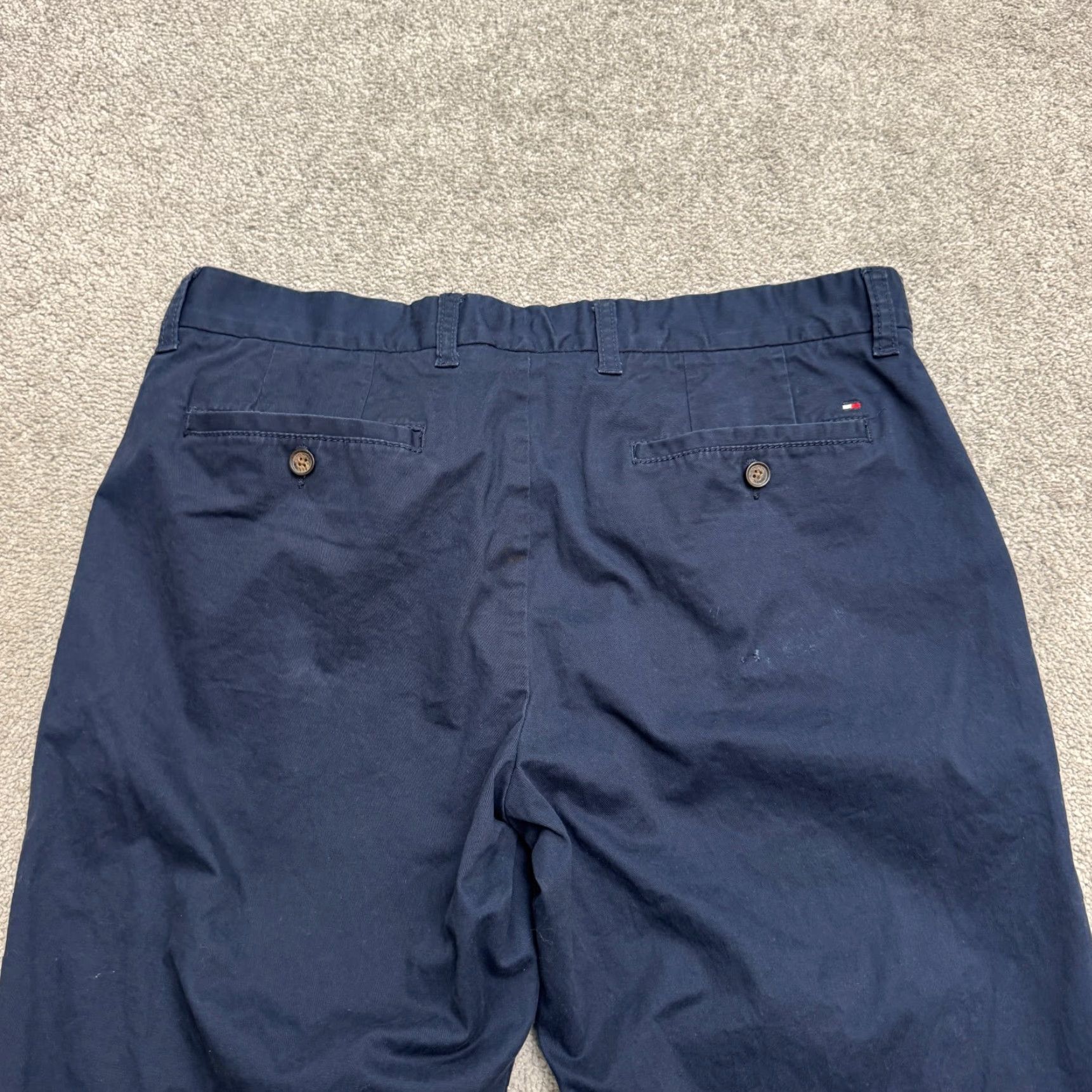 Tommy Hilfiger Tommy Hilfiger Tailored Fit Chino Pants Mens 34x34 Navy Blue Straight Leg Cotton Size US 34 / EU 50 - 6 Thumbnail