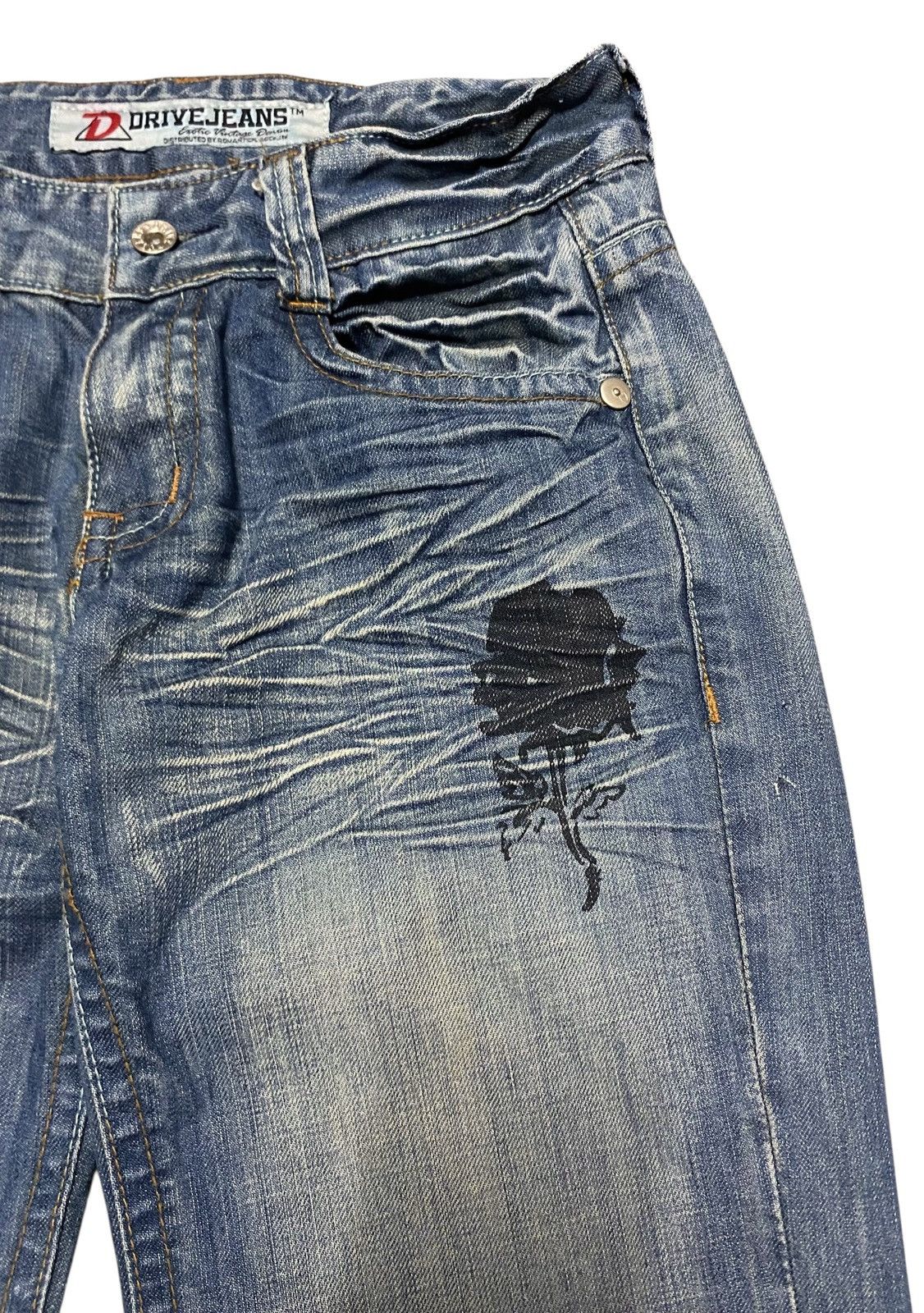 If Six Was Nine Rare Design Vintage Japanese Brand Drive Flared Jeans 2000s Size US 27 - 6 Thumbnail