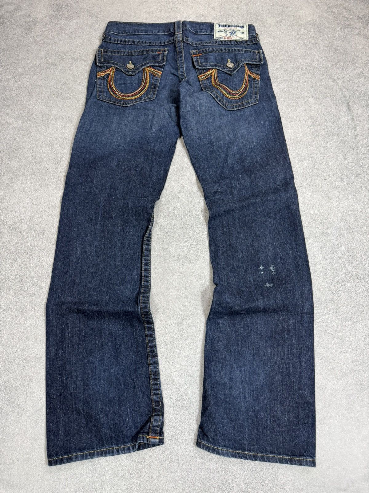 True Religion VTG True Religio Baggy Distressed Washed Y2K Size US 31 - 2 Thumbnail