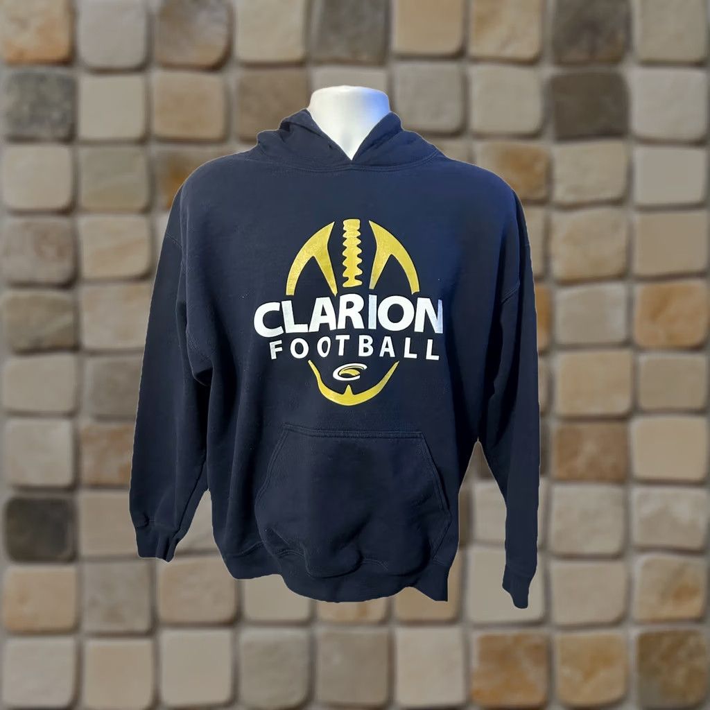Vintage Clarion University Football Hoodie Men XL Navy Blue Size US XL / EU 56 / 4 - 1 Thumbnail
