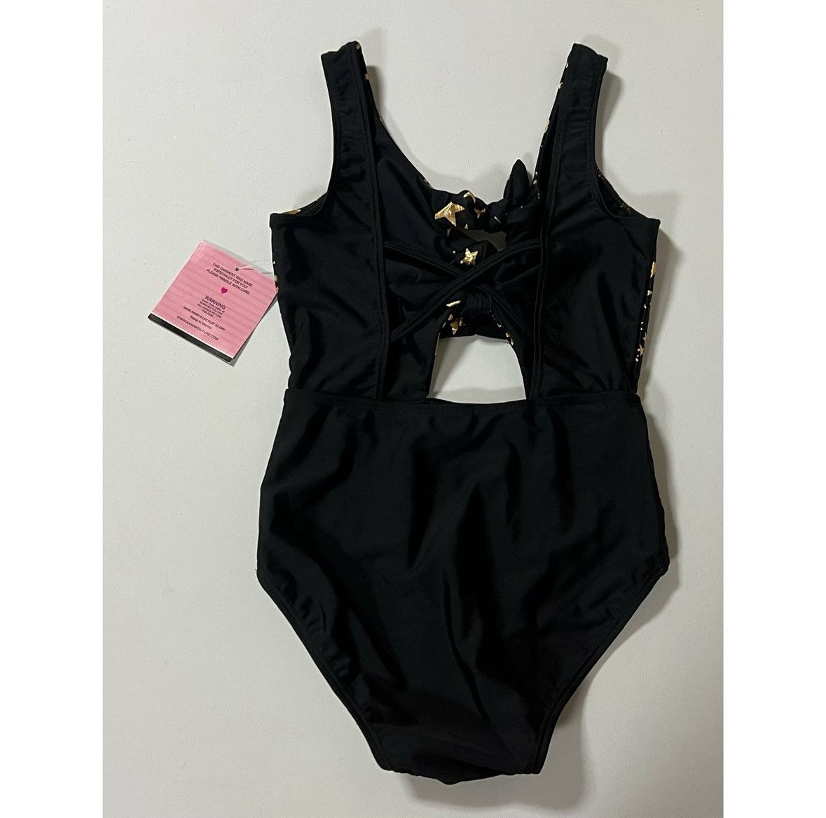 Other Black Gold Stars Monokini One-Piece Bathing Suit XS NWT ⭐️✨ Size XS / US 0-2 / IT 36-38 - 6 Thumbnail