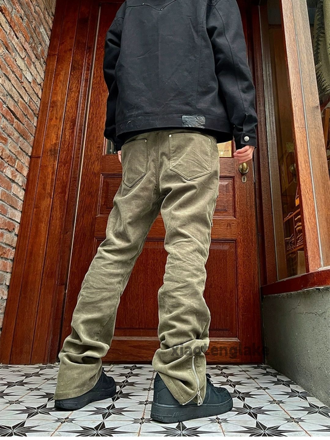 Designer × Japanese Brand × Vintage utility zipper flared carpenter workwear cargo pants Size US 36 / EU 52 - 2 Thumbnail