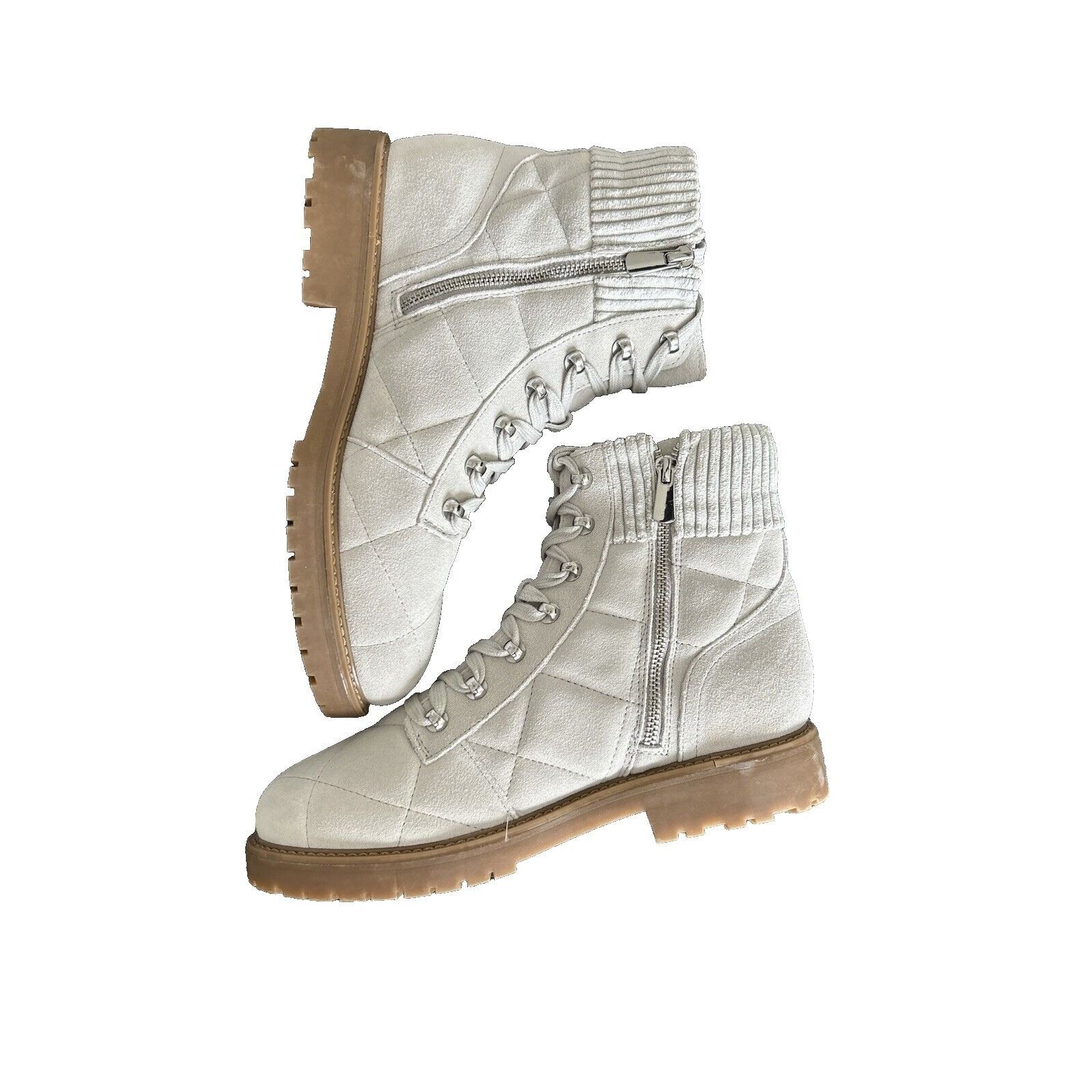 Other EASY SPIRIT Martha Stewart Beige LEATHER HIKERS BOOTS SIZE Size US 10 / IT 40 - 4 Thumbnail