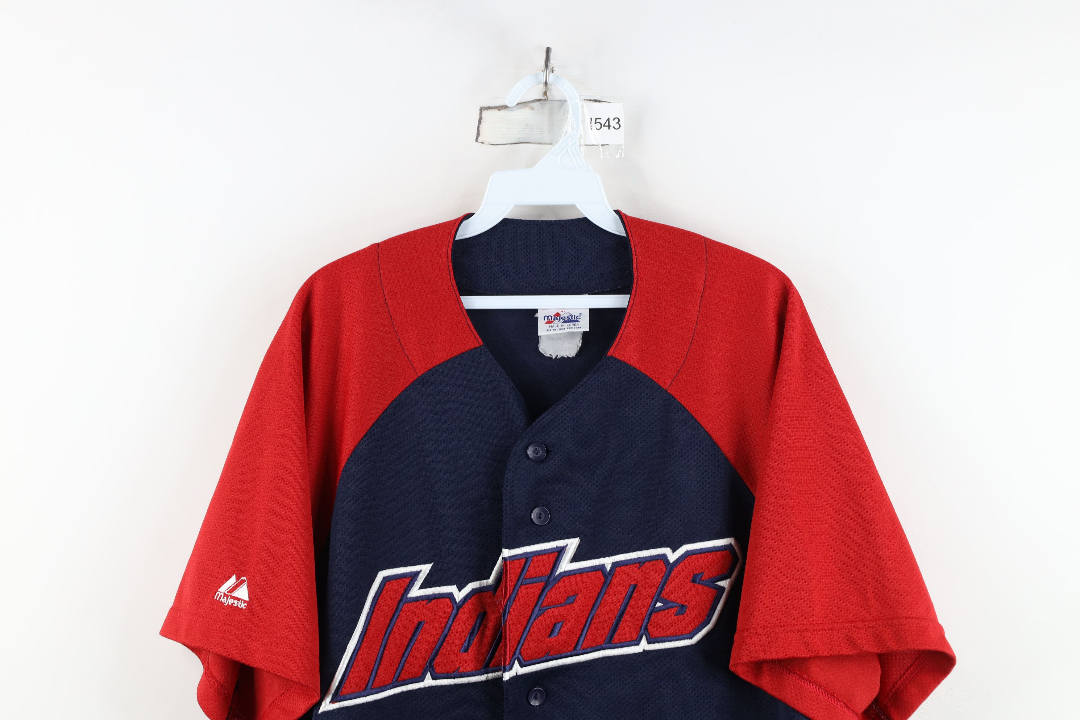 Majestic Vintage Majestic Cleveland Indians Baseball Jersey Blue Red Size US XL / EU 56 / 4 - 2 Thumbnail