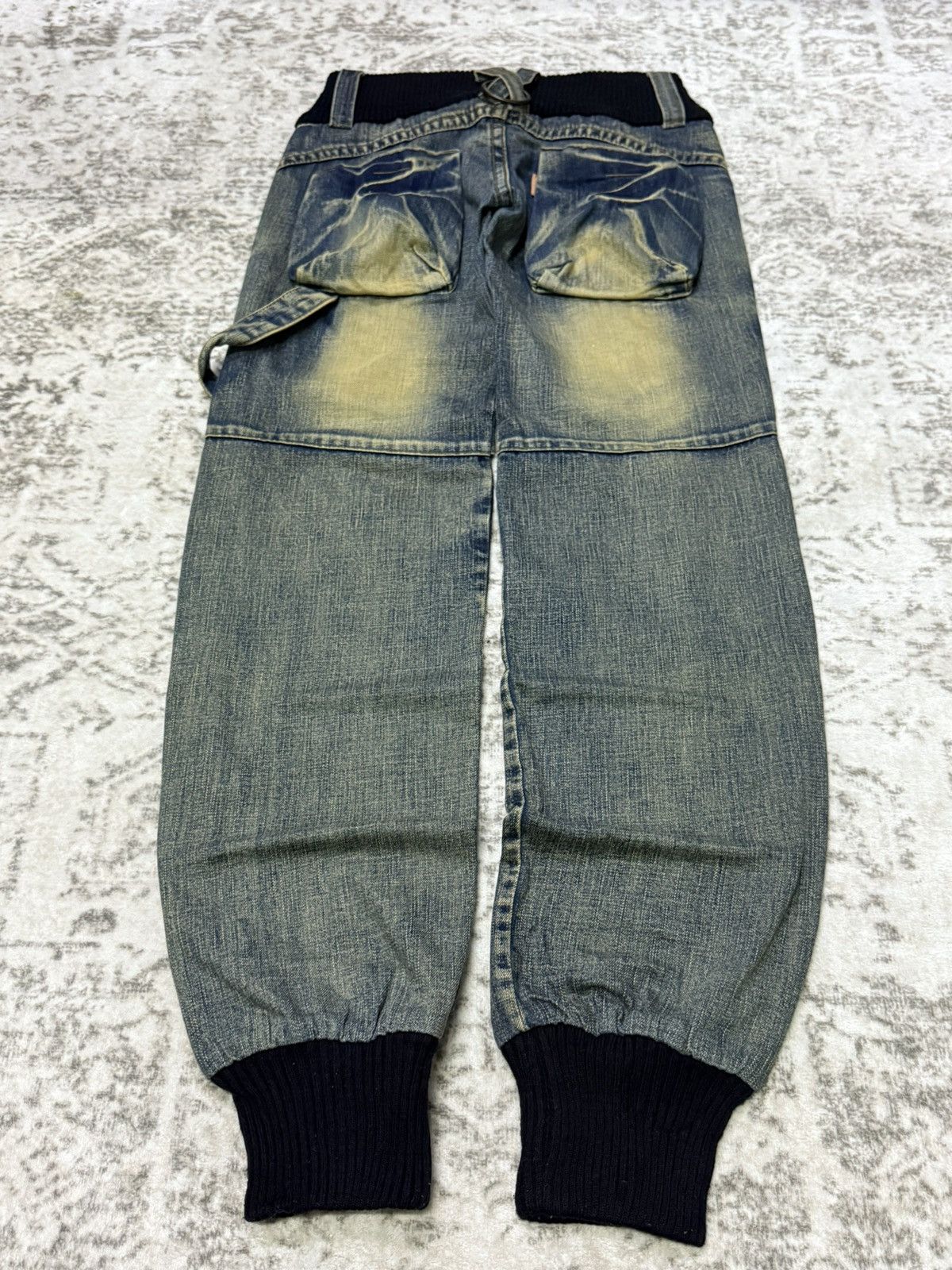 GOA 2000s Japanese Brand Mud Wash Distressed Hybrid Denim Pants Size 29" - 7 Thumbnail