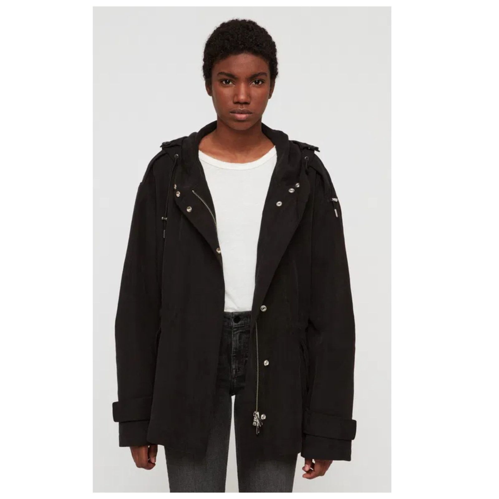 Allsaints ALLSAINTS Kelsie Nilba Hooded Jacket Size Small Size S / US 4 / IT 40 - 1 Thumbnail