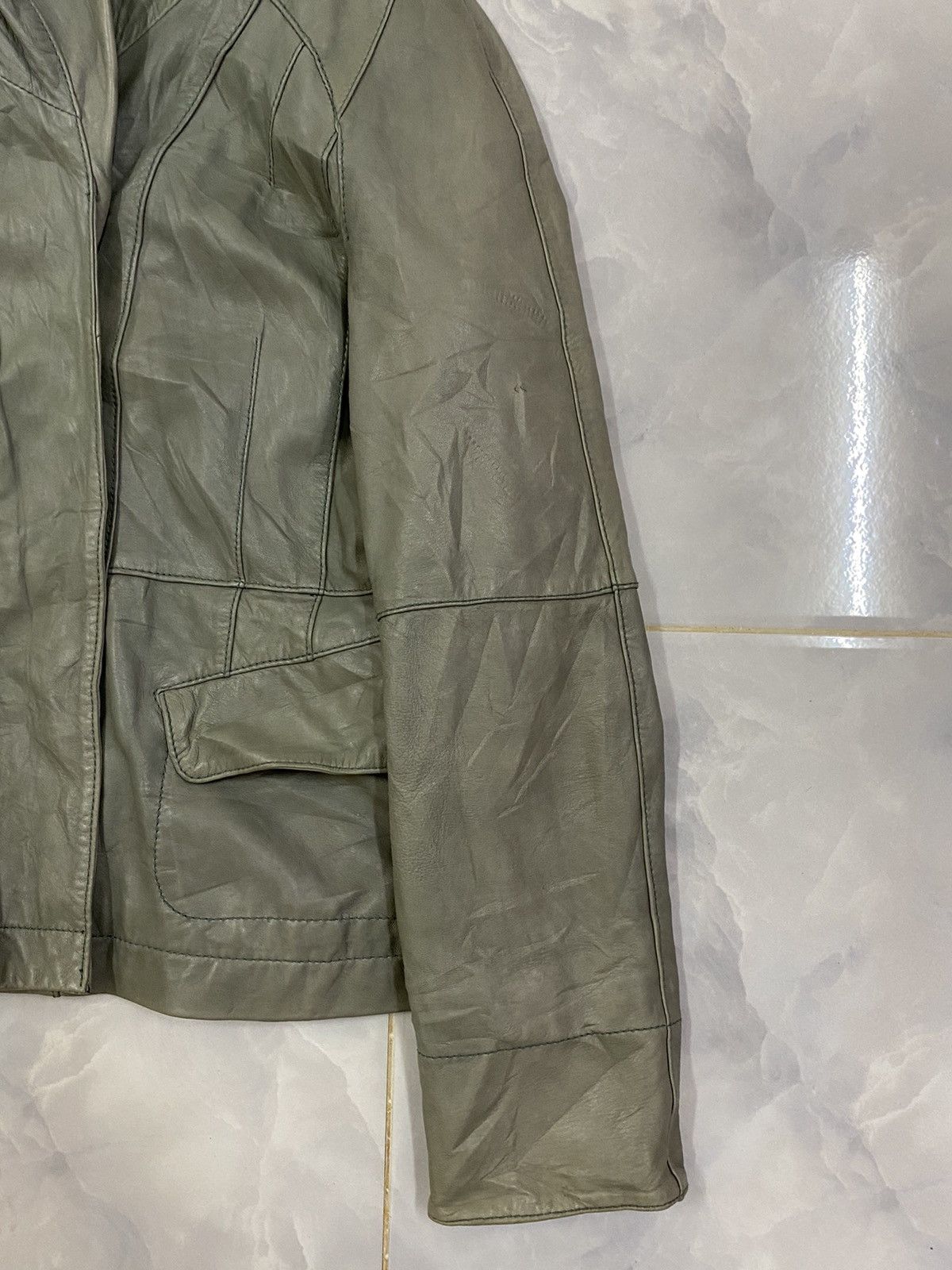 Gianni Valentino Vtg Gianni Lo Giudice Milano Leather Jacket Size M / US 6-8 / IT 42-44 - 3 Thumbnail