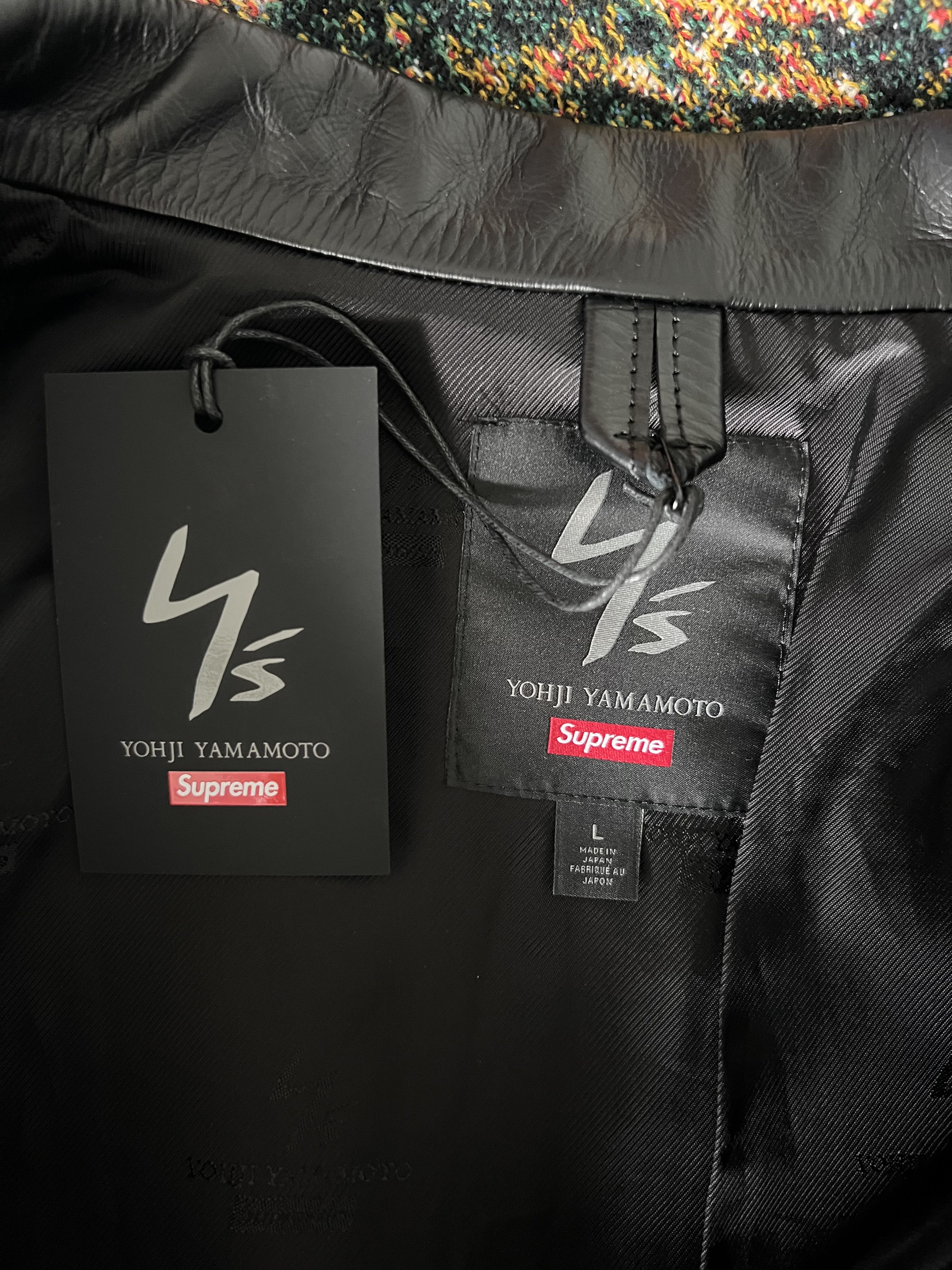Supreme × Yohji Yamamoto Supreme Y's by Yohji Yamamoto Leather Jacket in Black Size US L / EU 52-54 / 3 - 9 Thumbnail