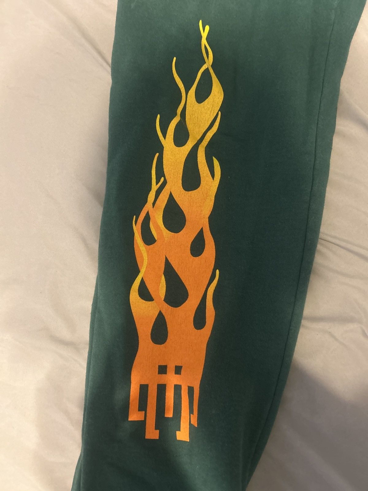 Eric Emanuel Eric Emanuel green/orange flame Sweatpants Size US 34 / EU 50 - 3 Thumbnail