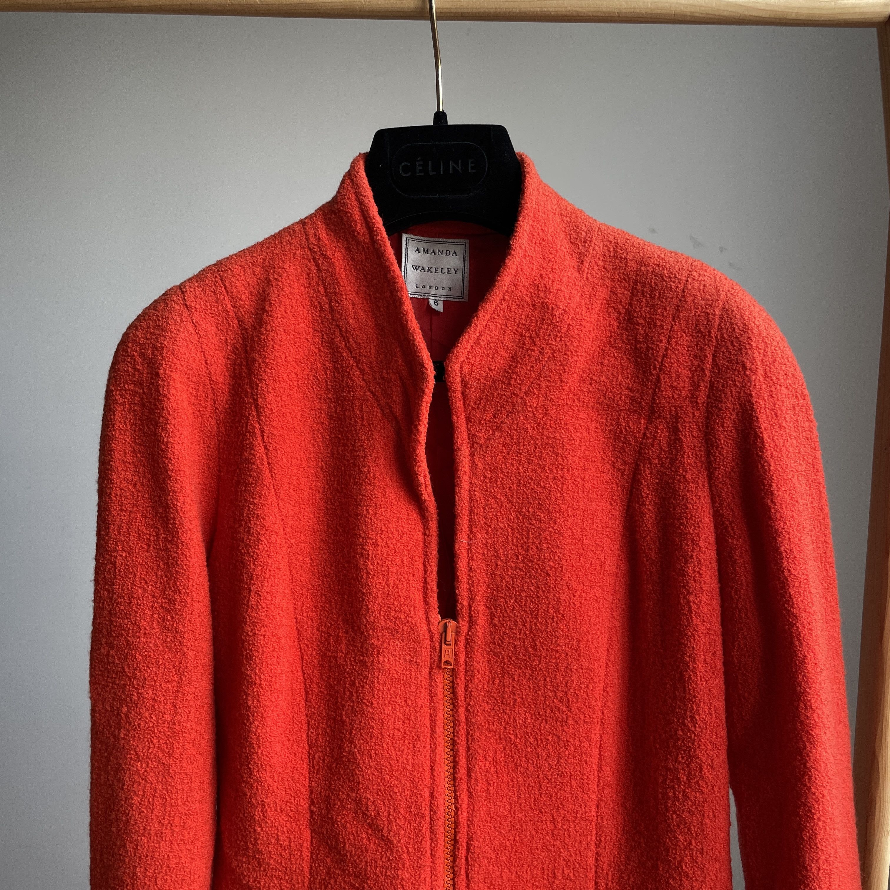 Other Amanda Wakeley Vintage 90's Womens Boucle Wool Jacket Size XS / US 0-2 / IT 36-38 - 3 Thumbnail