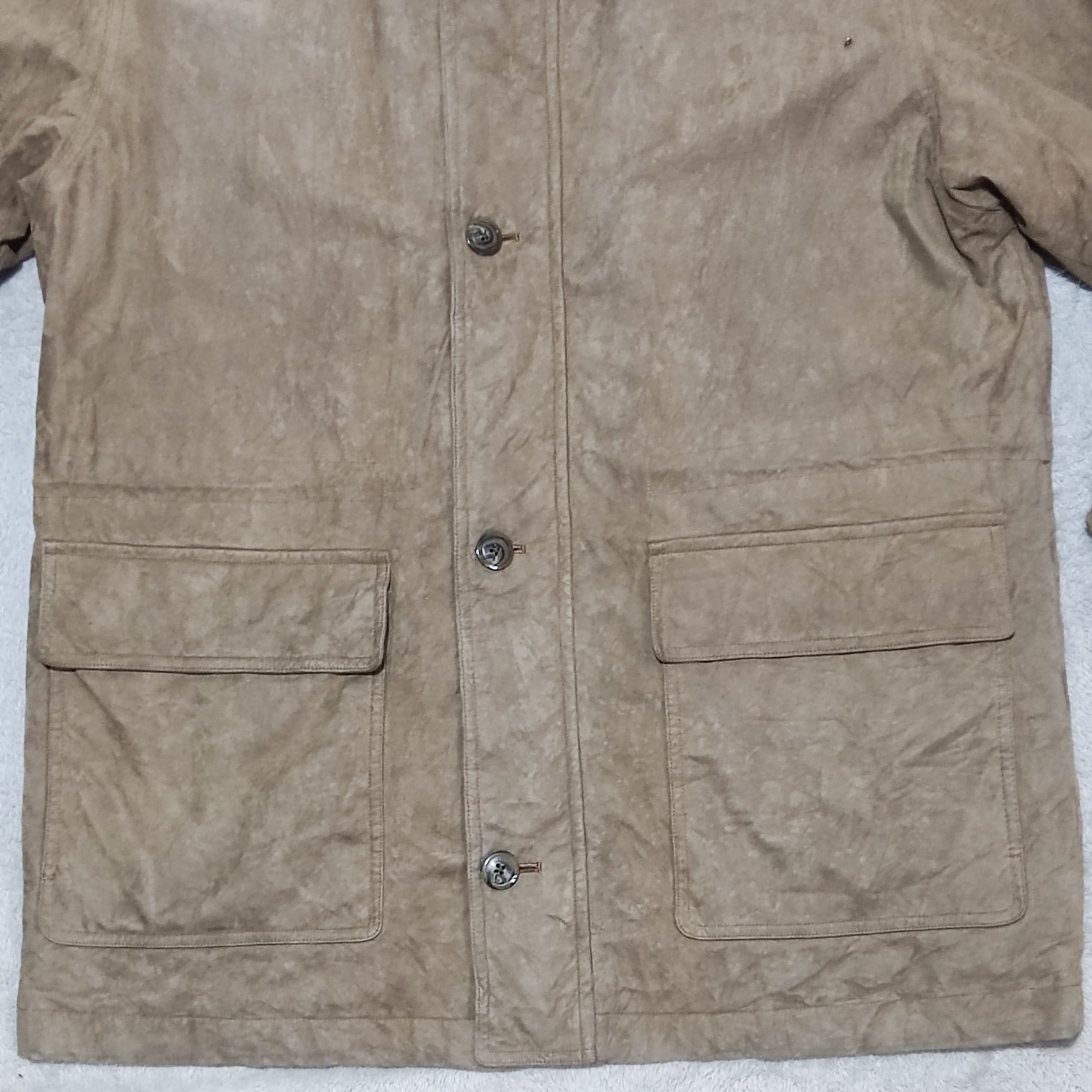 Burberry × Gosha Rubchinskiy Vintage 90s Burberrys Hooded Jacket Quilted Tan Japan Label Size US XL / EU 56 / 4 - 5 Thumbnail