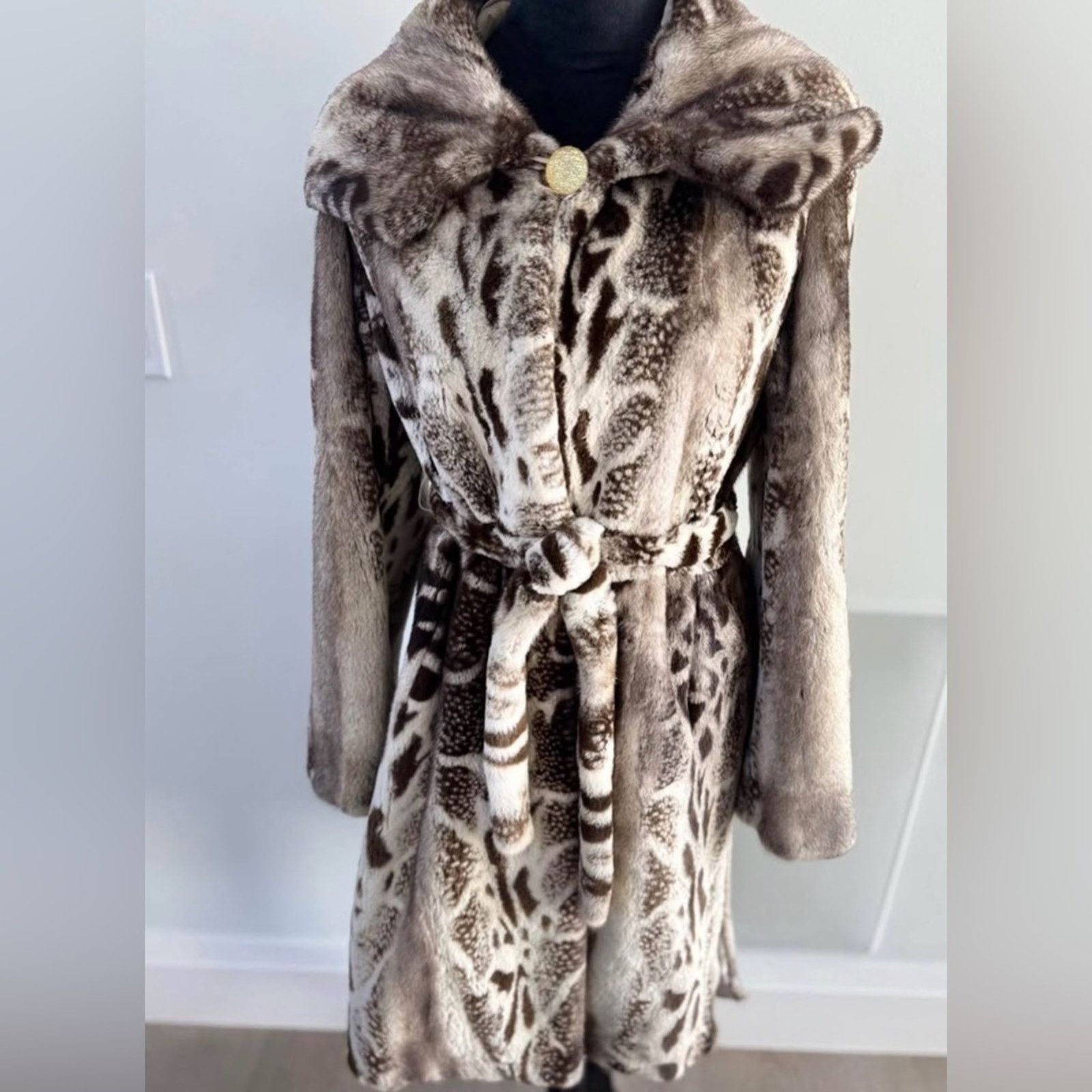 Other Elegant Animal Print Mink Long Fur Coat size S Size S / US 4 / IT 40 - 5 Thumbnail