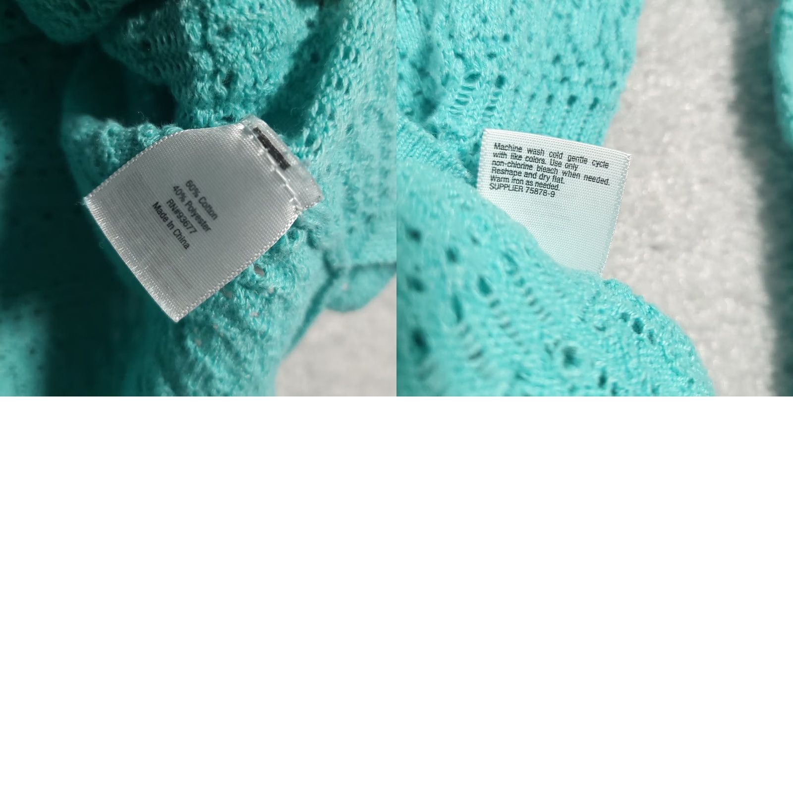 Vintage St. John's Bay Sweater Women's Large Green Round Neck Classic Open Knit 3/4 Sleeve Size L / US 10 / IT 46 - 9 Thumbnail