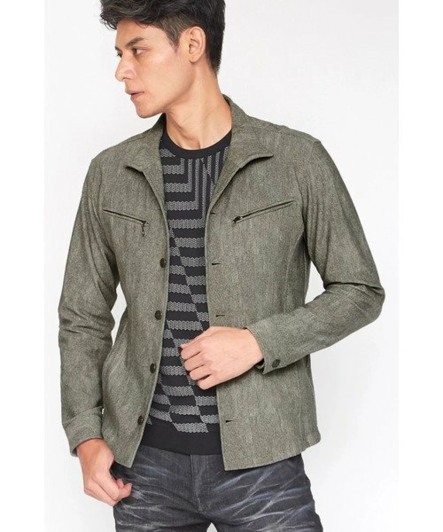 Tornado Mart Tornado Mart High Tension Uneven Denim Stand Blouson Size US M / EU 48-50 / 2 - 1 Thumbnail