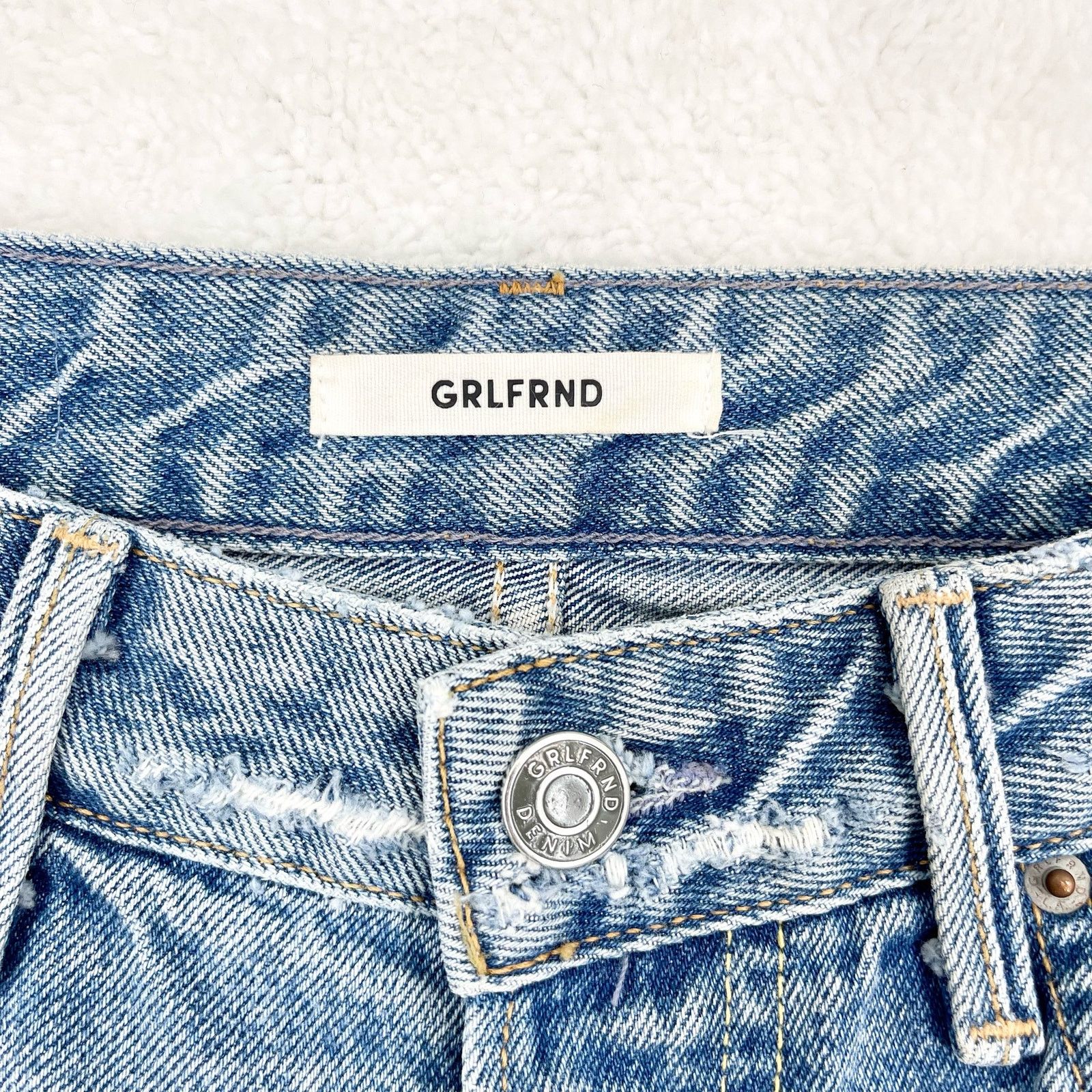 GRLFRND Grlfrnd Denim Karolina Blue Dream HiRise ButtonFly Jeans 26 Size 26" / US 2 / IT 38 - 5 Thumbnail