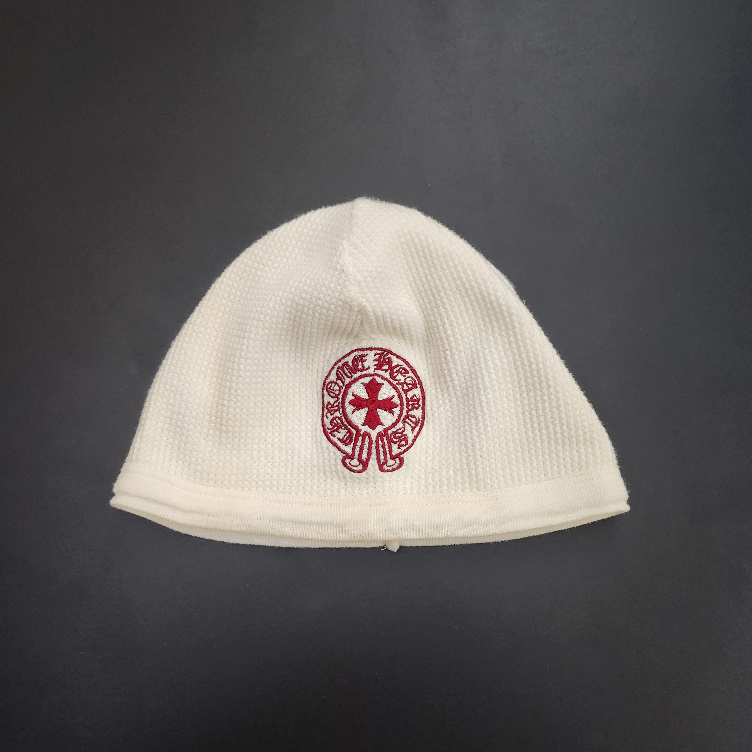 Chrome Hearts × Vintage VINTAGE CHROME HEARTS WHITE THERMAL BEANIE