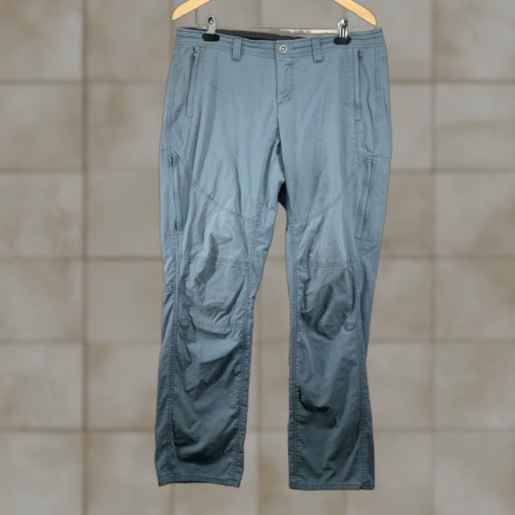 Vintage VINTAGE KUHL Women Pants Size 14 Regular Blue Casual Hiking Camping Cotton Canvas 2000s Size 36" / US 14 / IT 50 - 1 Thumbnail