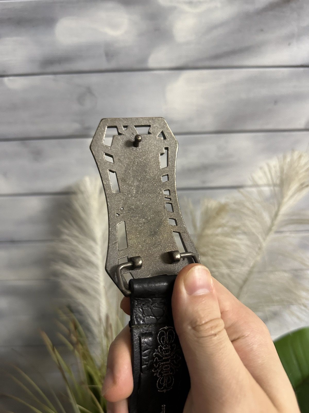 Leather Rare Leather Belt Police Avant-Garde Vintage Style. Size ONE SIZE - 3 Thumbnail